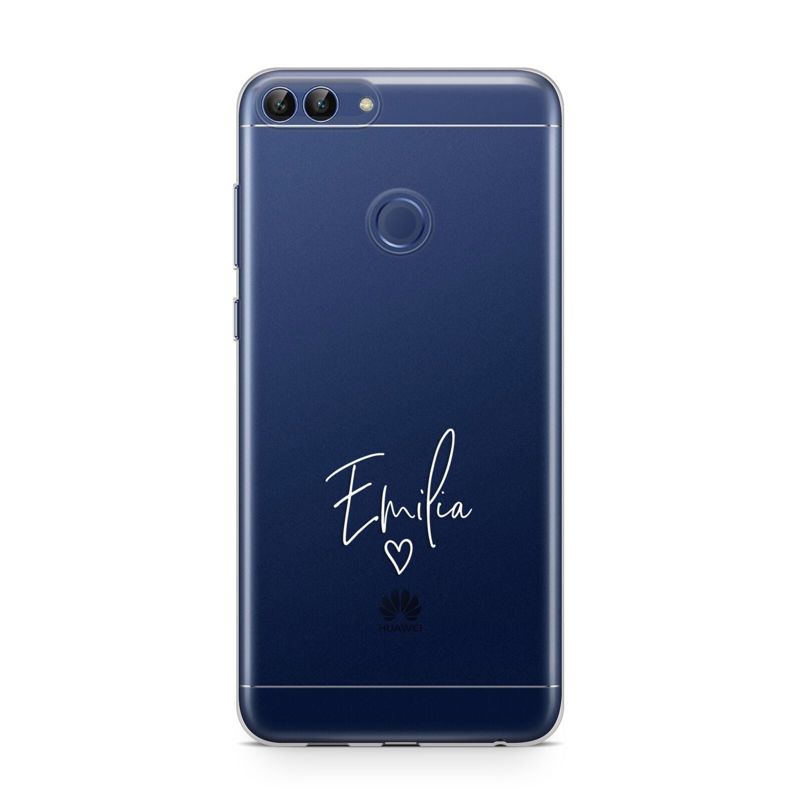 White Handwritten Name Transparent Huawei P Smart Case