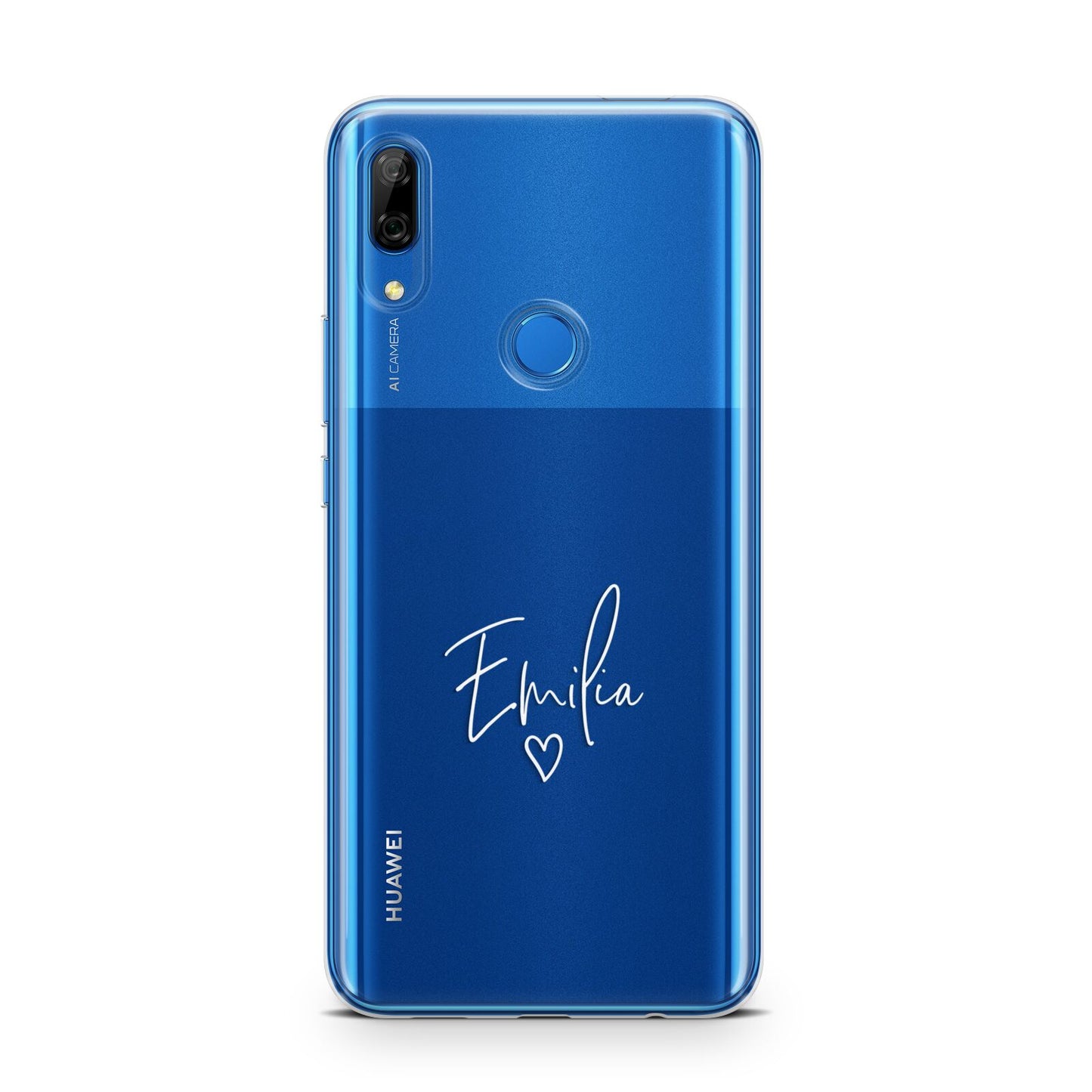 White Handwritten Name Transparent Huawei P Smart Z