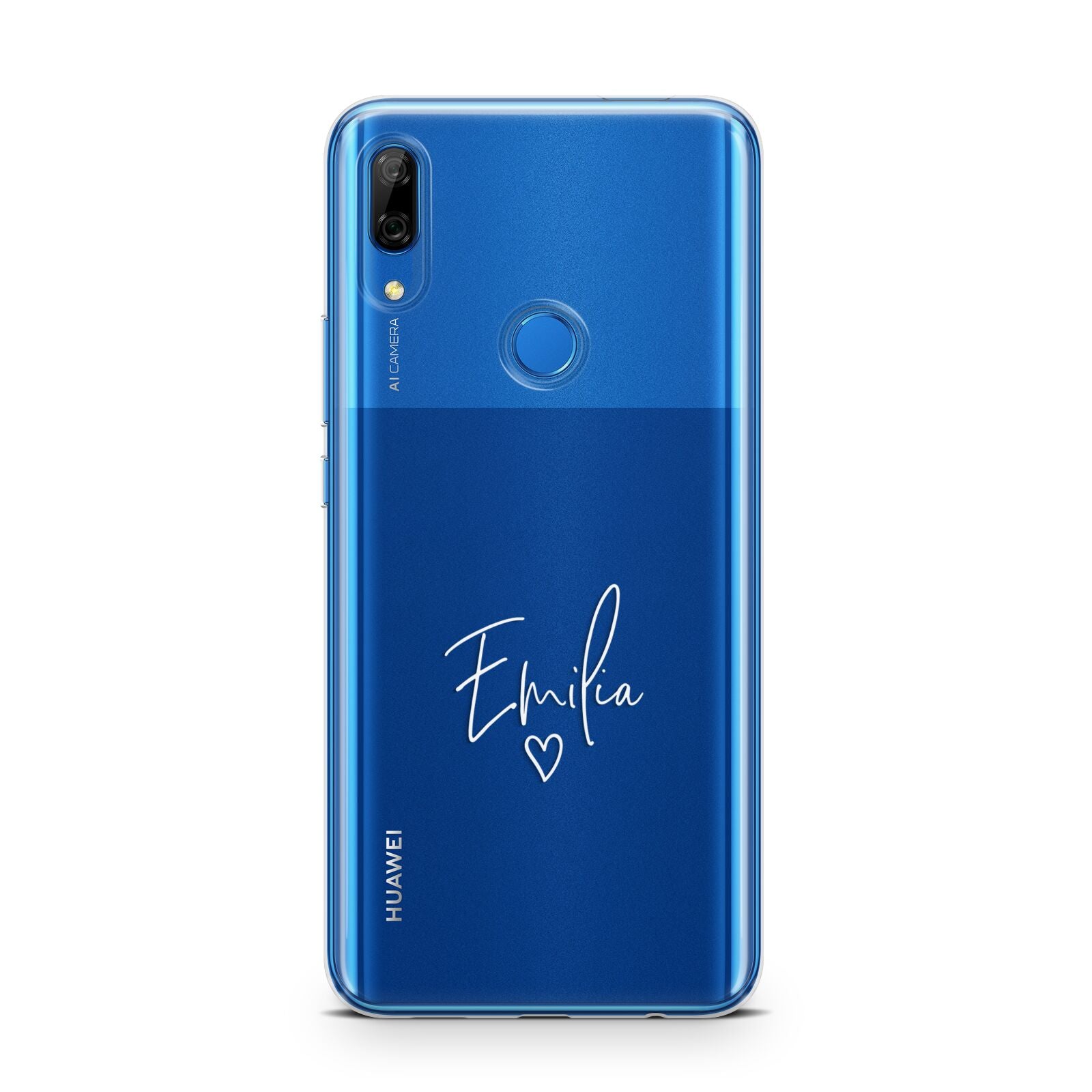 White Handwritten Name Transparent Huawei P Smart Z