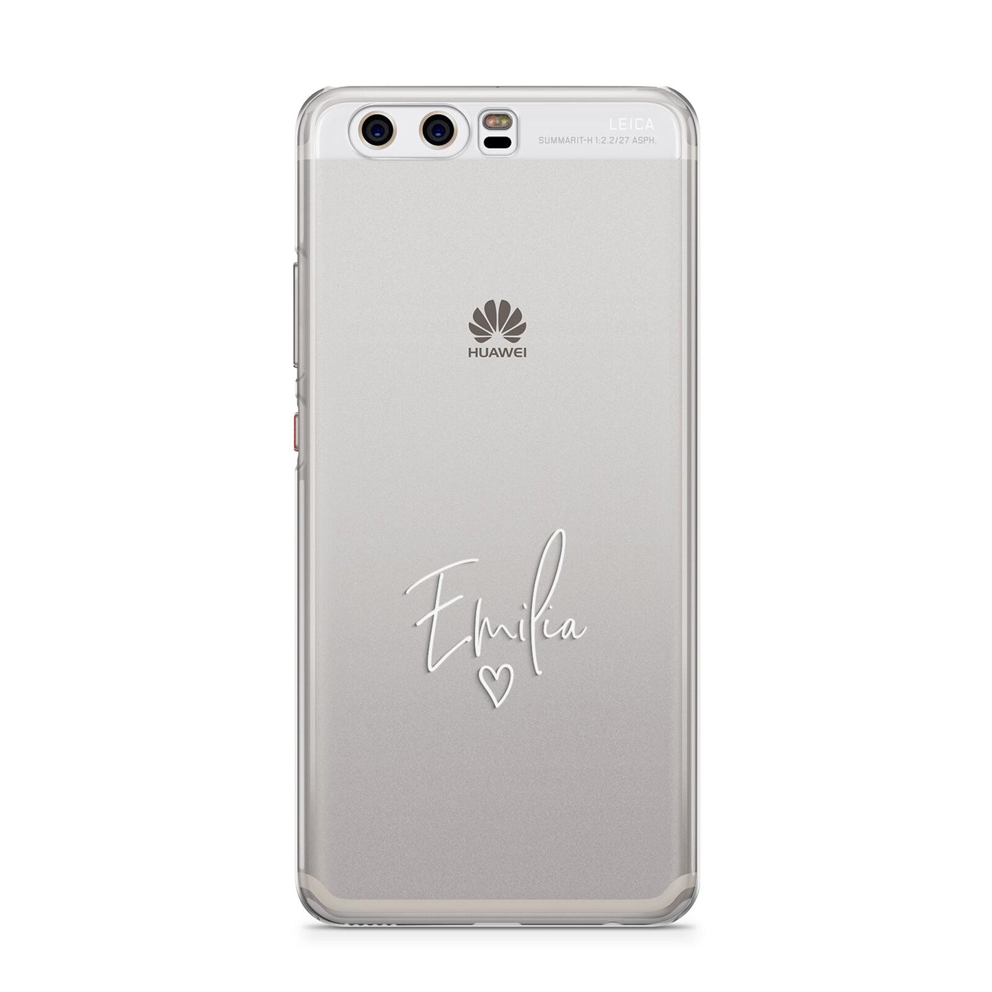 White Handwritten Name Transparent Huawei P10 Phone Case