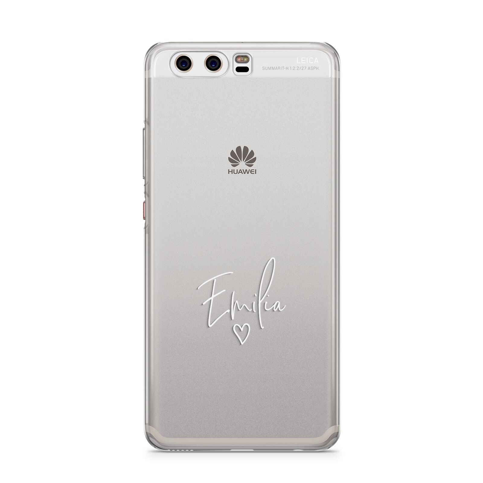 White Handwritten Name Transparent Huawei P10 Phone Case