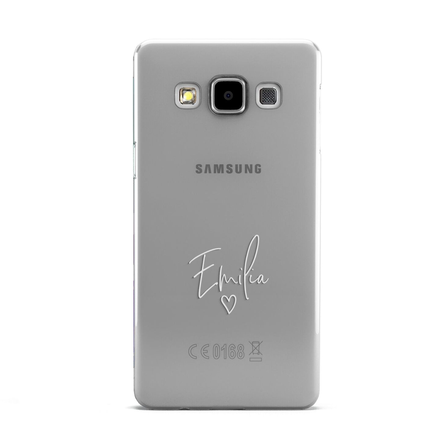 White Handwritten Name Transparent Samsung Galaxy A5 Case