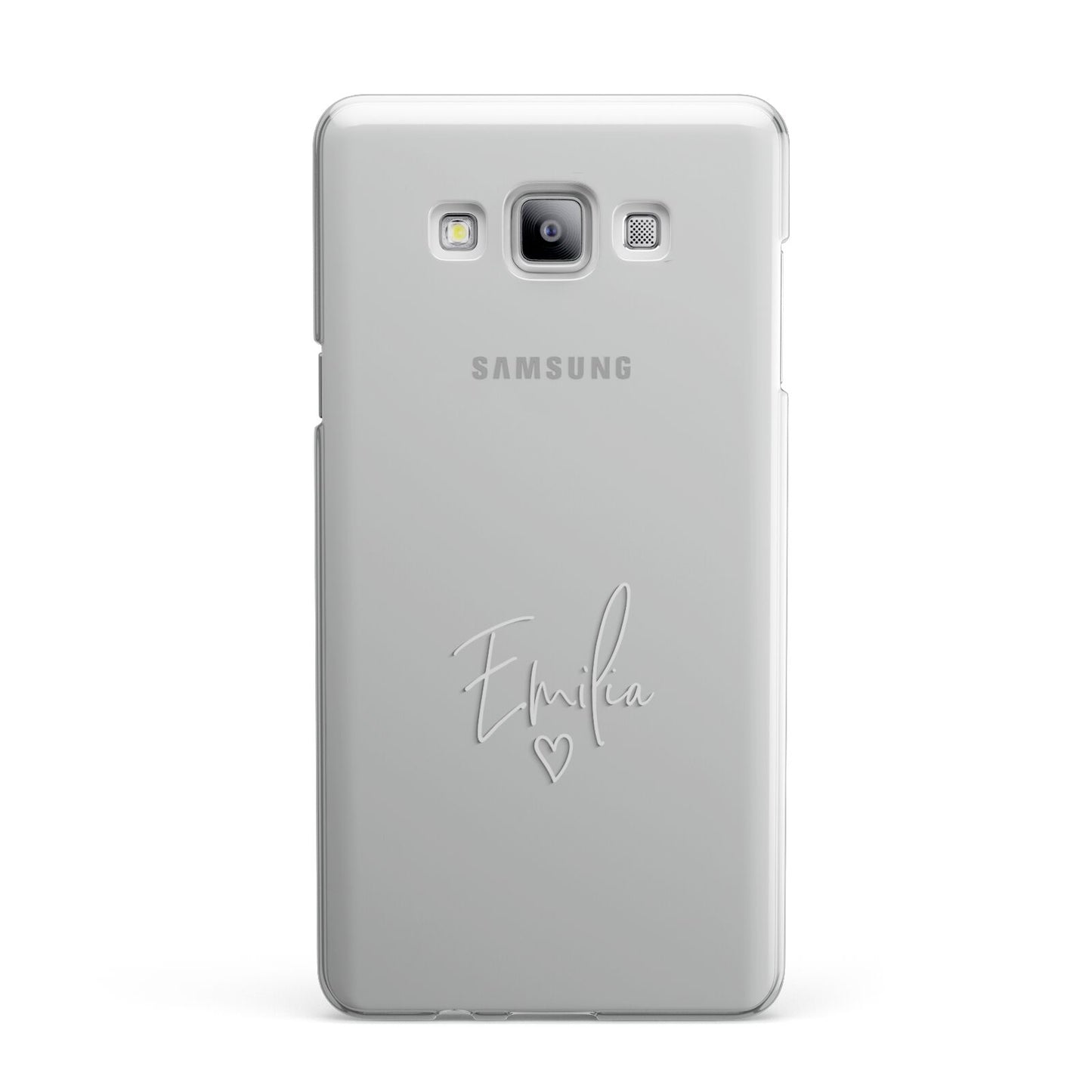 White Handwritten Name Transparent Samsung Galaxy A7 2015 Case