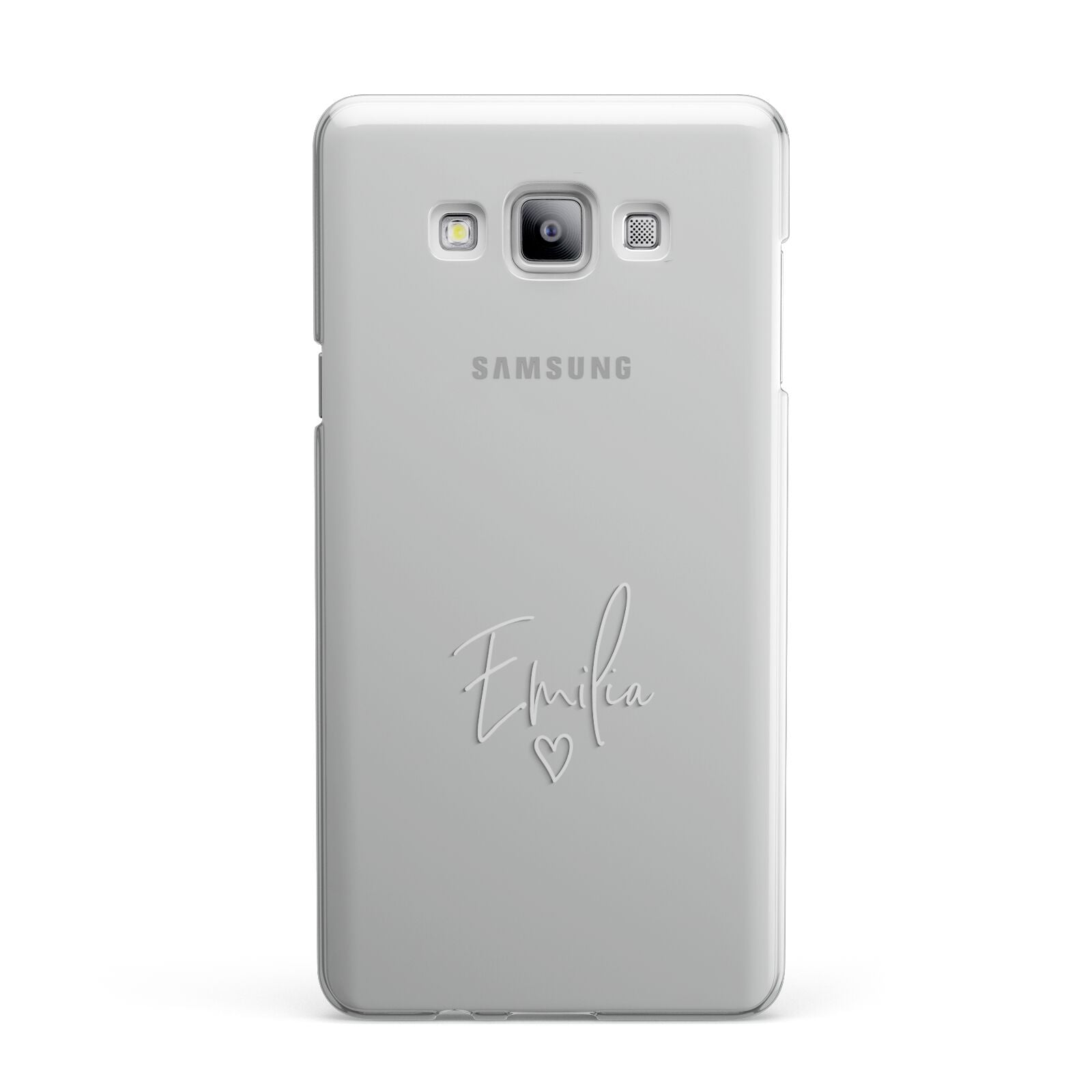 White Handwritten Name Transparent Samsung Galaxy A7 2015 Case