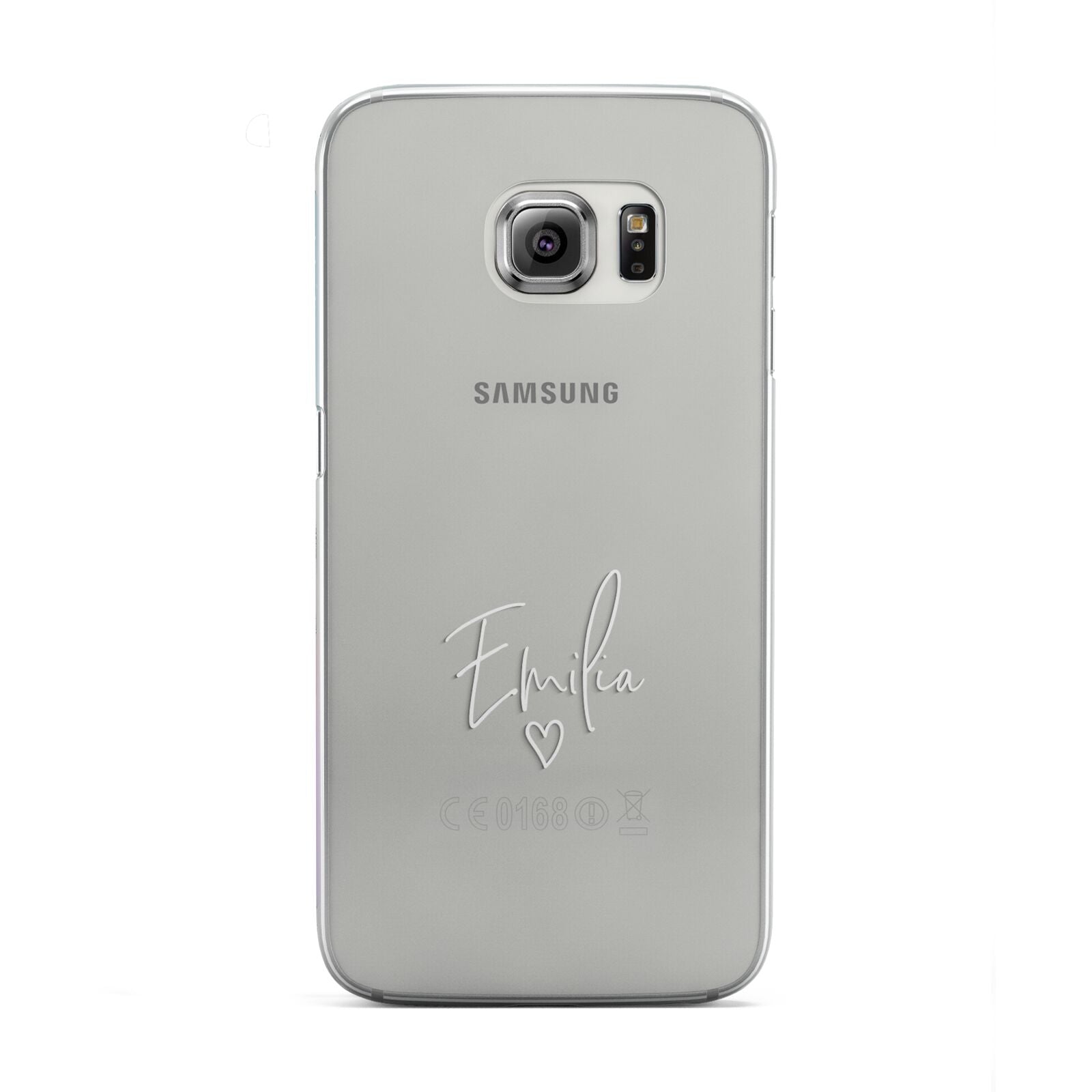 White Handwritten Name Transparent Samsung Galaxy S6 Edge Case