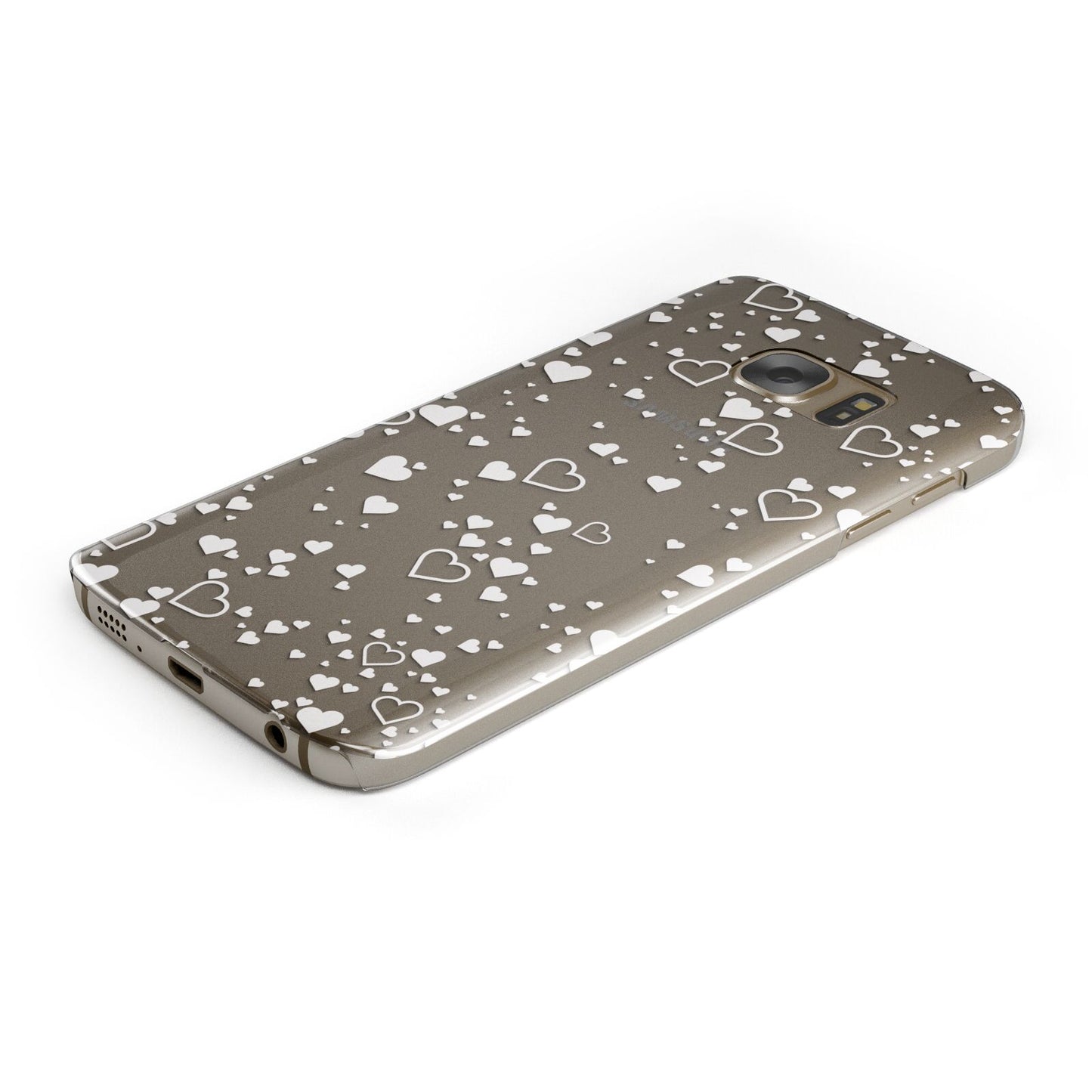 White Heart Samsung Galaxy Case Bottom Cutout