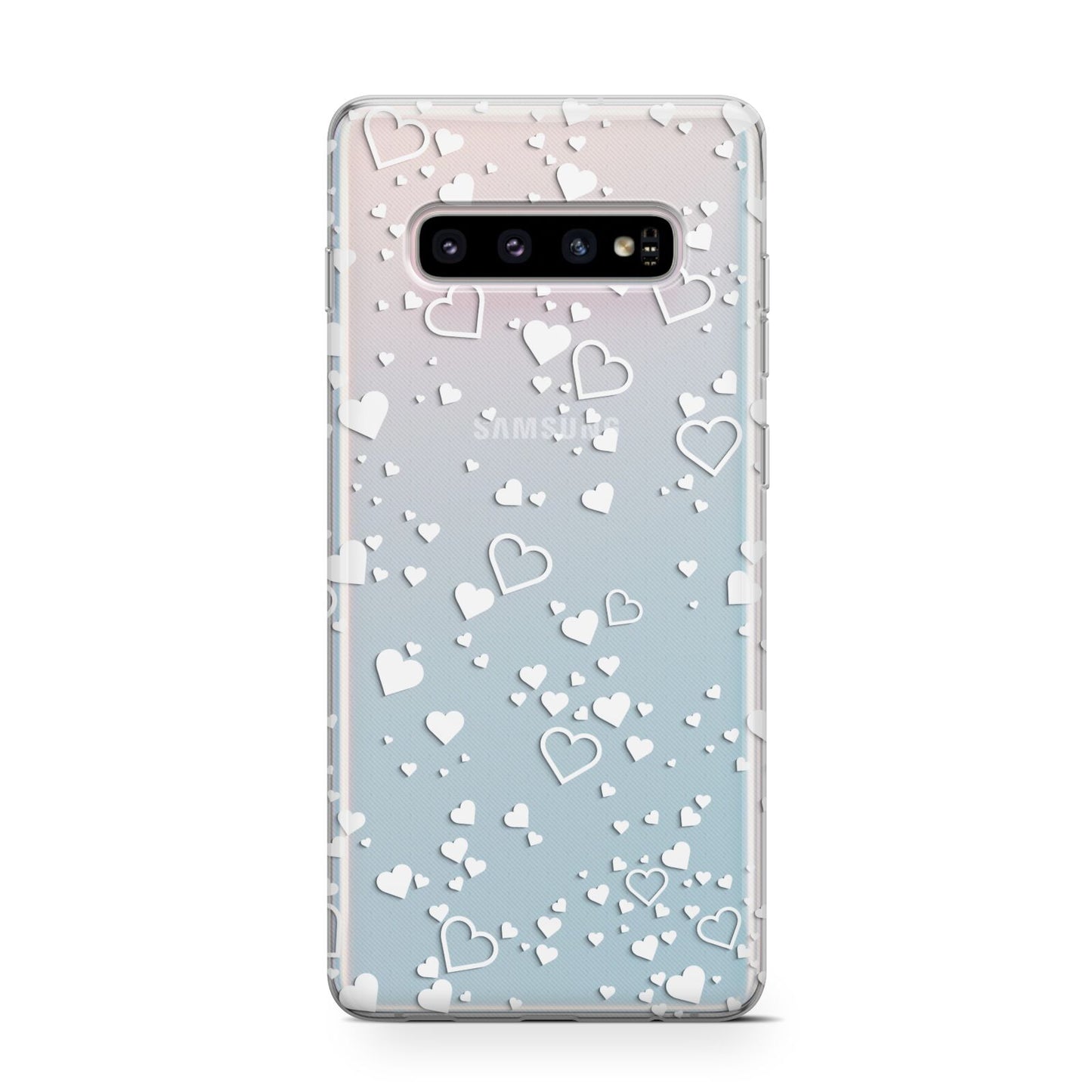 White Heart Samsung Galaxy S10 Case