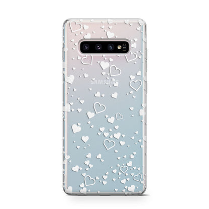 White Heart Samsung Galaxy S10 Case