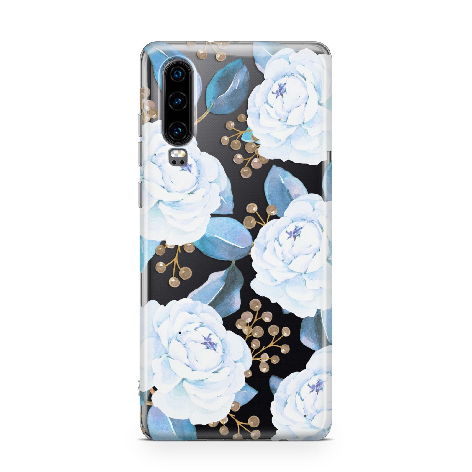 White Peonies Huawei P30 Phone Case