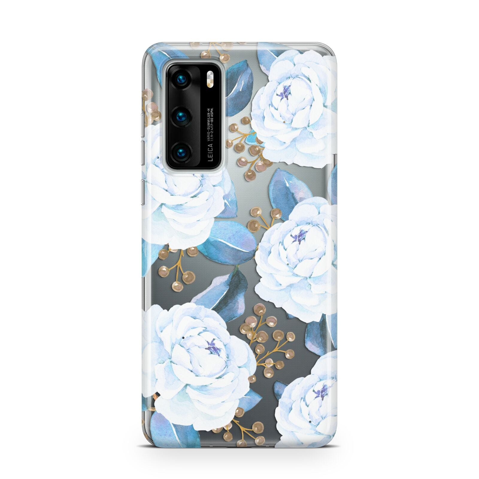 White Peonies Huawei P40 Phone Case