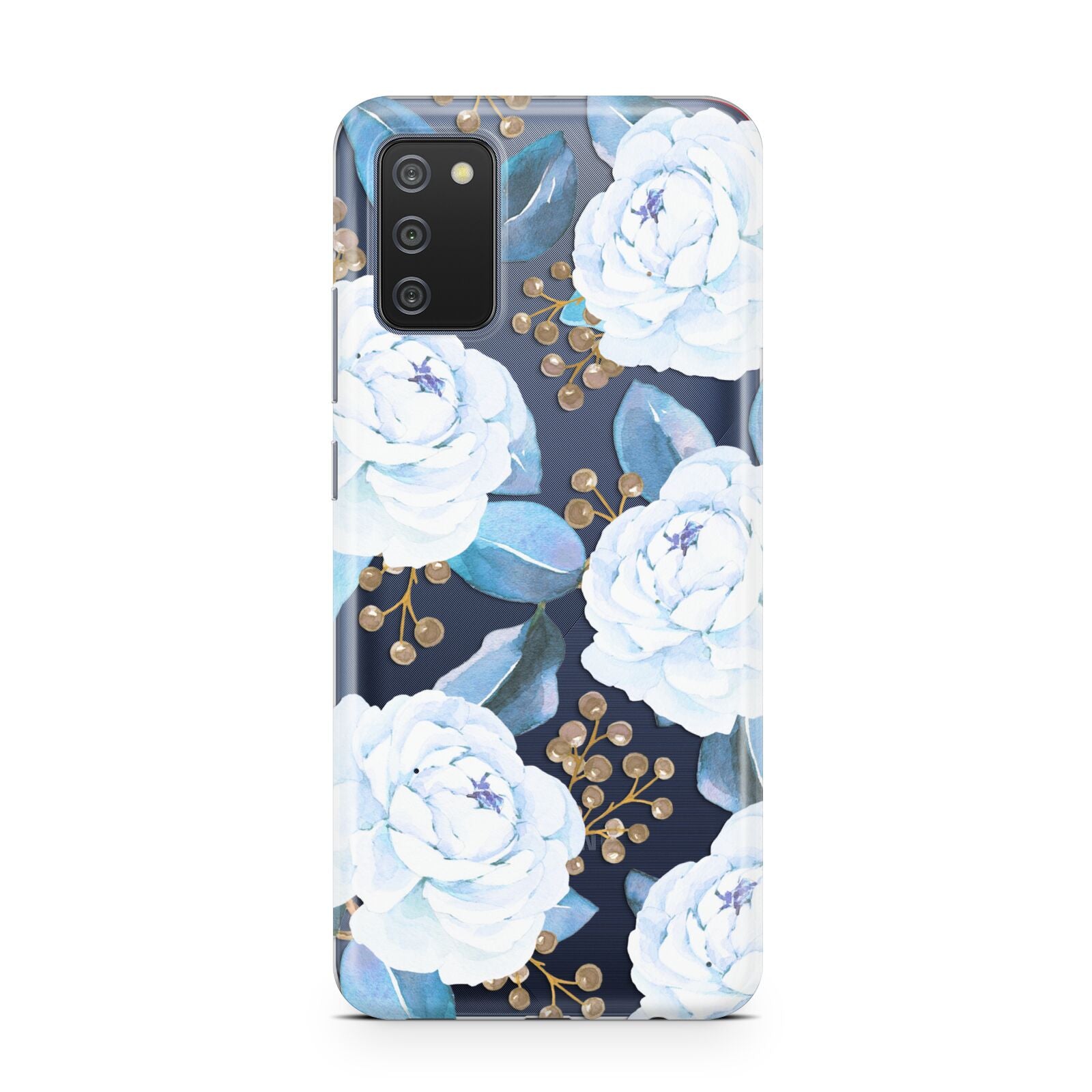 White Peonies Samsung A02s Case