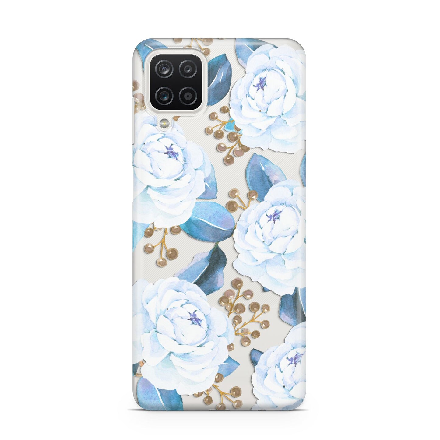 White Peonies Samsung A12 Case