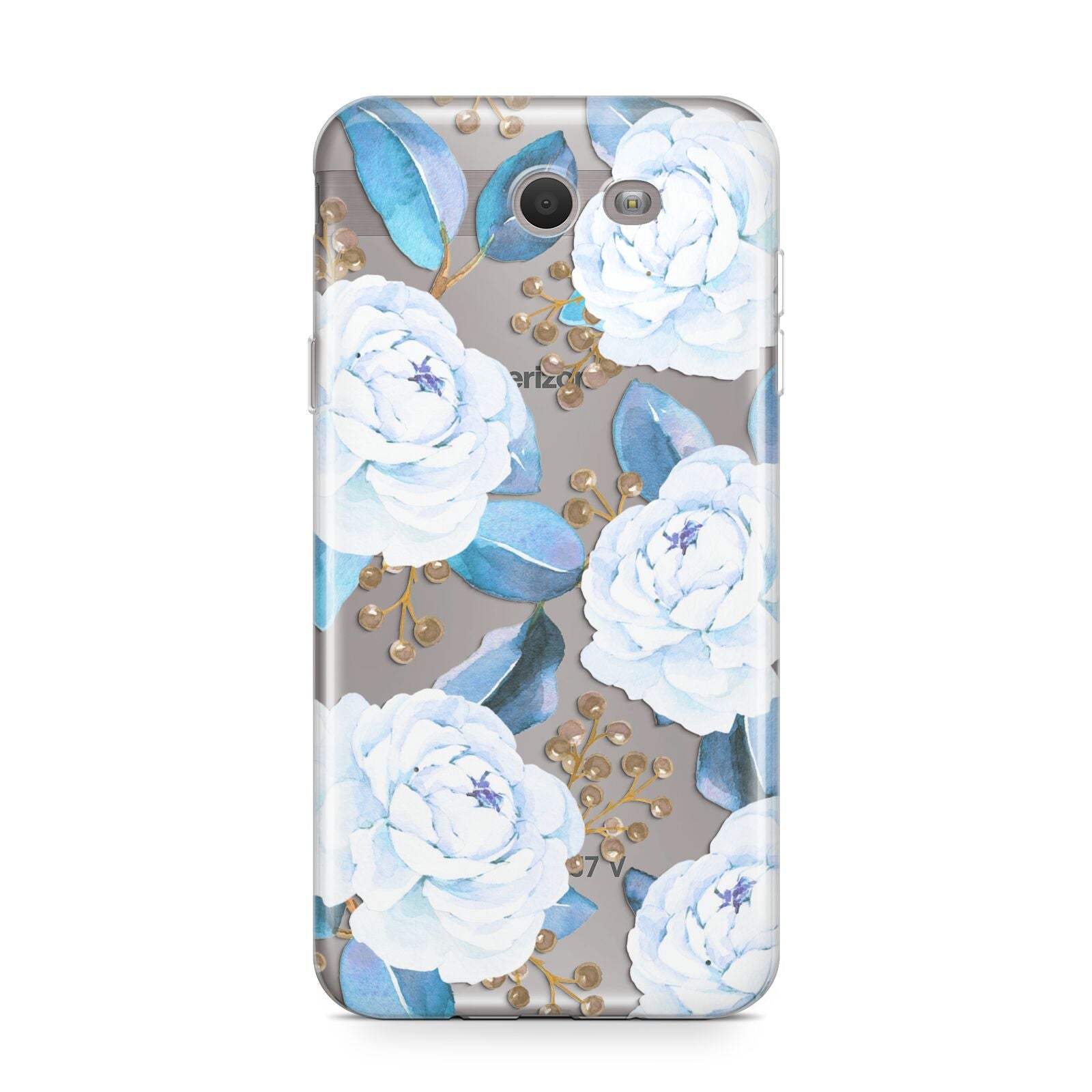 White Peonies Samsung Galaxy J7 2017 Case