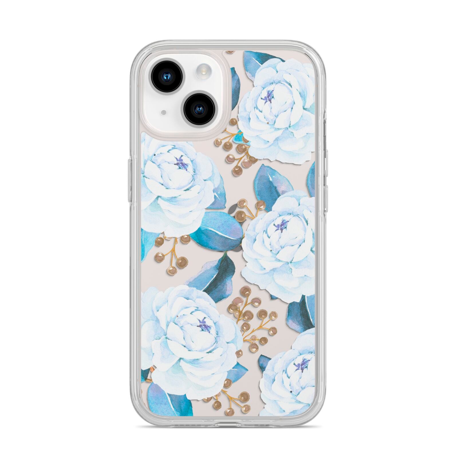 White Peonies iPhone 14 Clear Tough Case Starlight