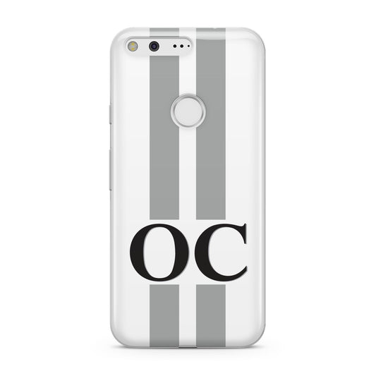 White Personalised Initials Google Pixel Case