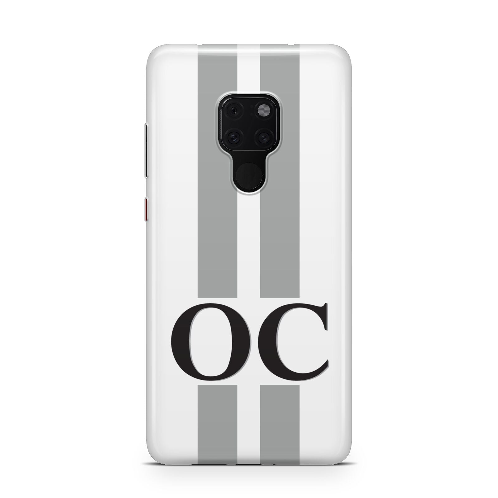 White Personalised Initials Huawei Mate 20 Phone Case