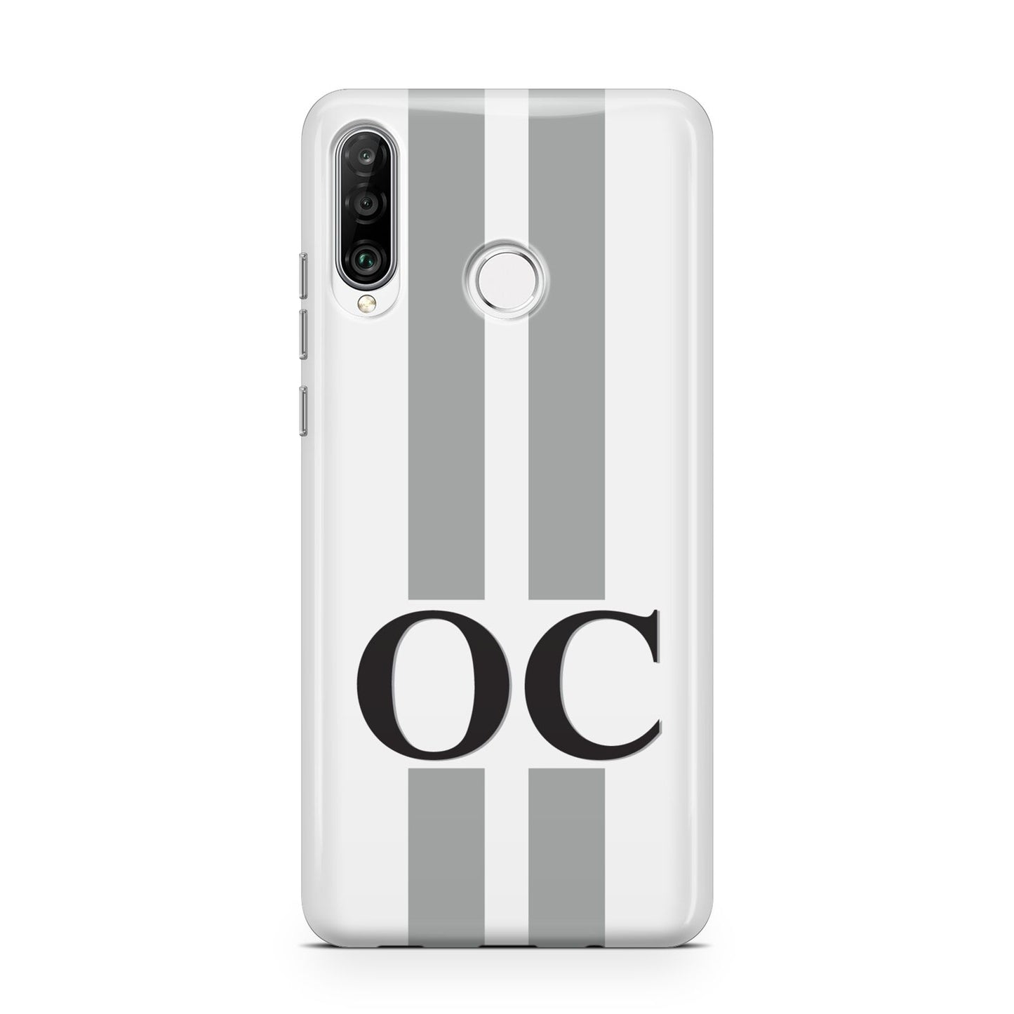 White Personalised Initials Huawei P30 Lite Phone Case