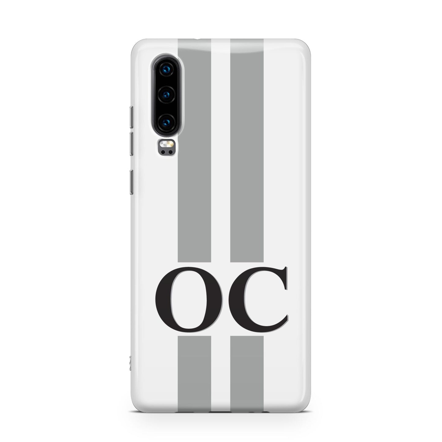 White Personalised Initials Huawei P30 Phone Case