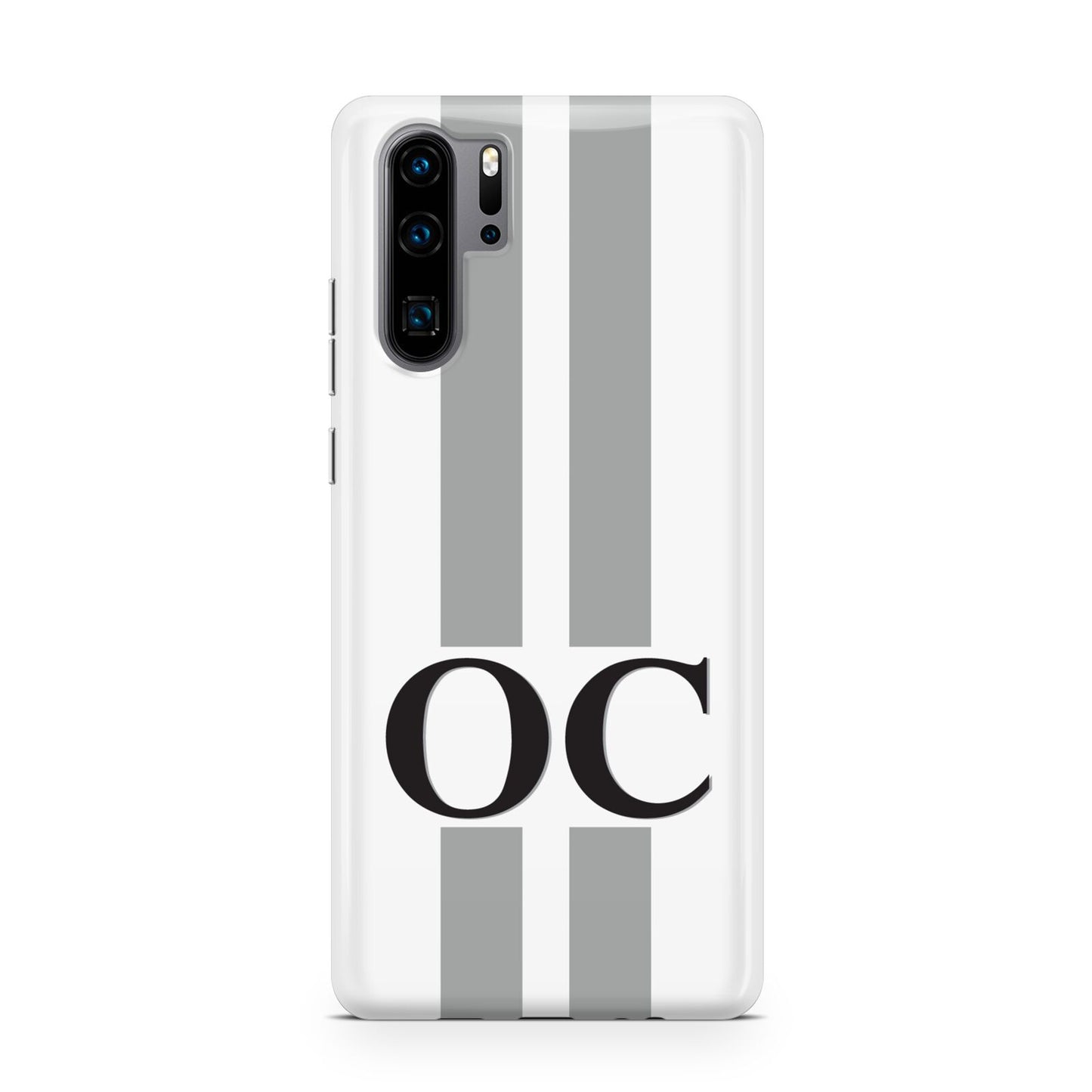White Personalised Initials Huawei P30 Pro Phone Case