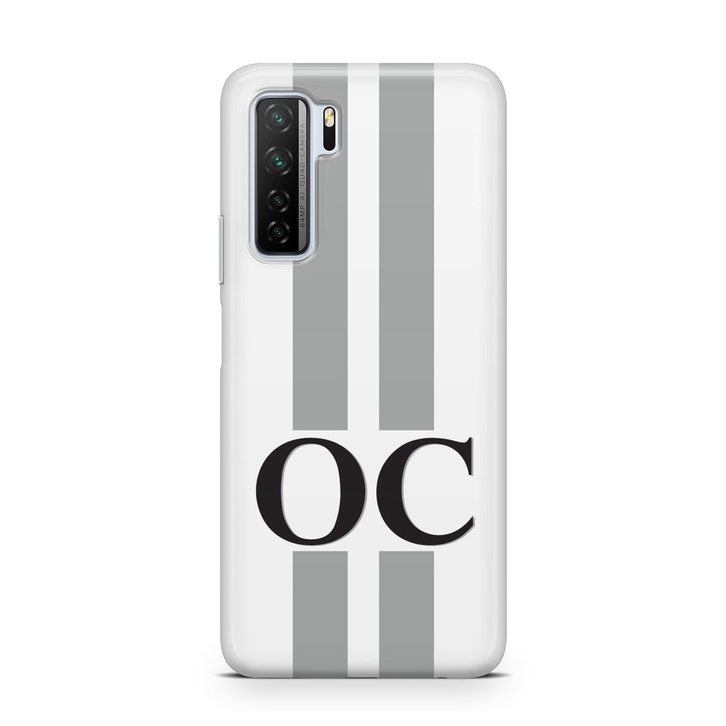 White Personalised Initials Huawei P40 Lite 5G Phone Case