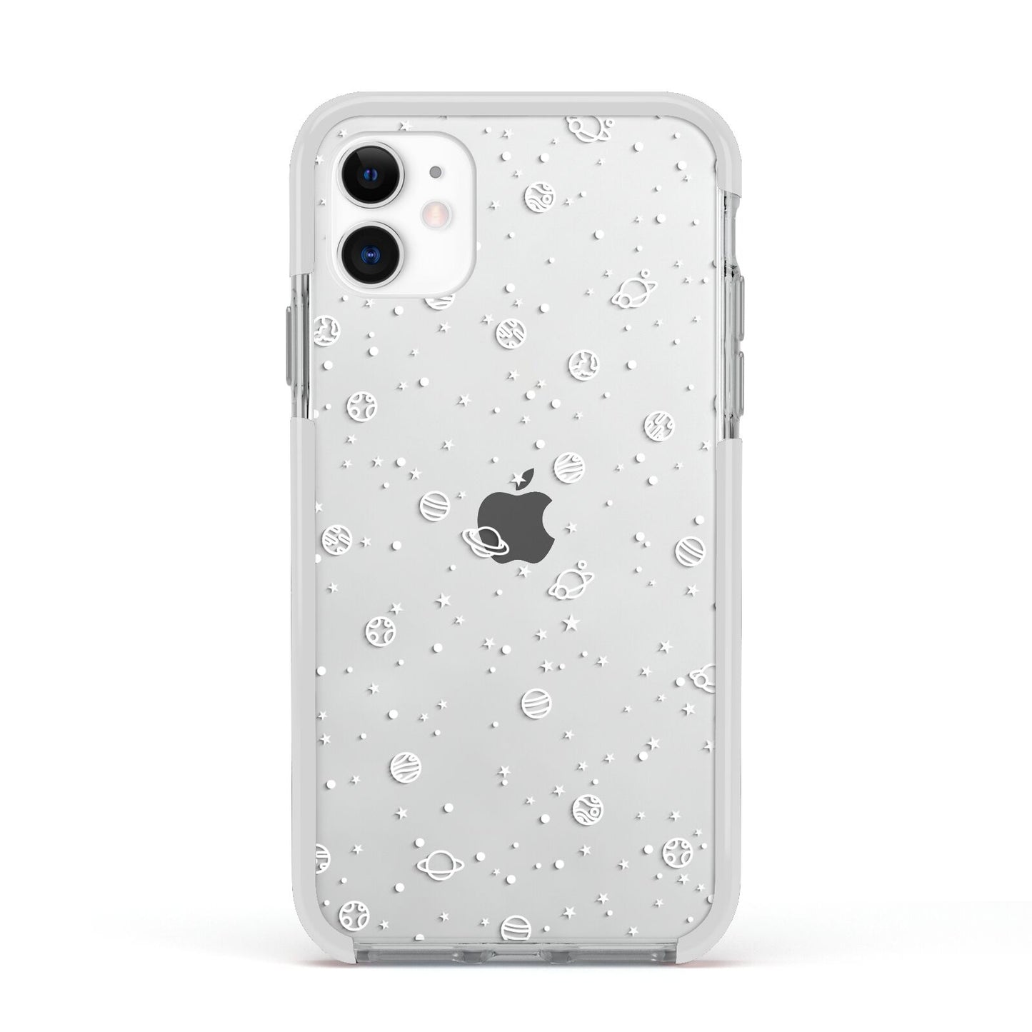 White Planets Apple iPhone 11 in White with White Impact Case