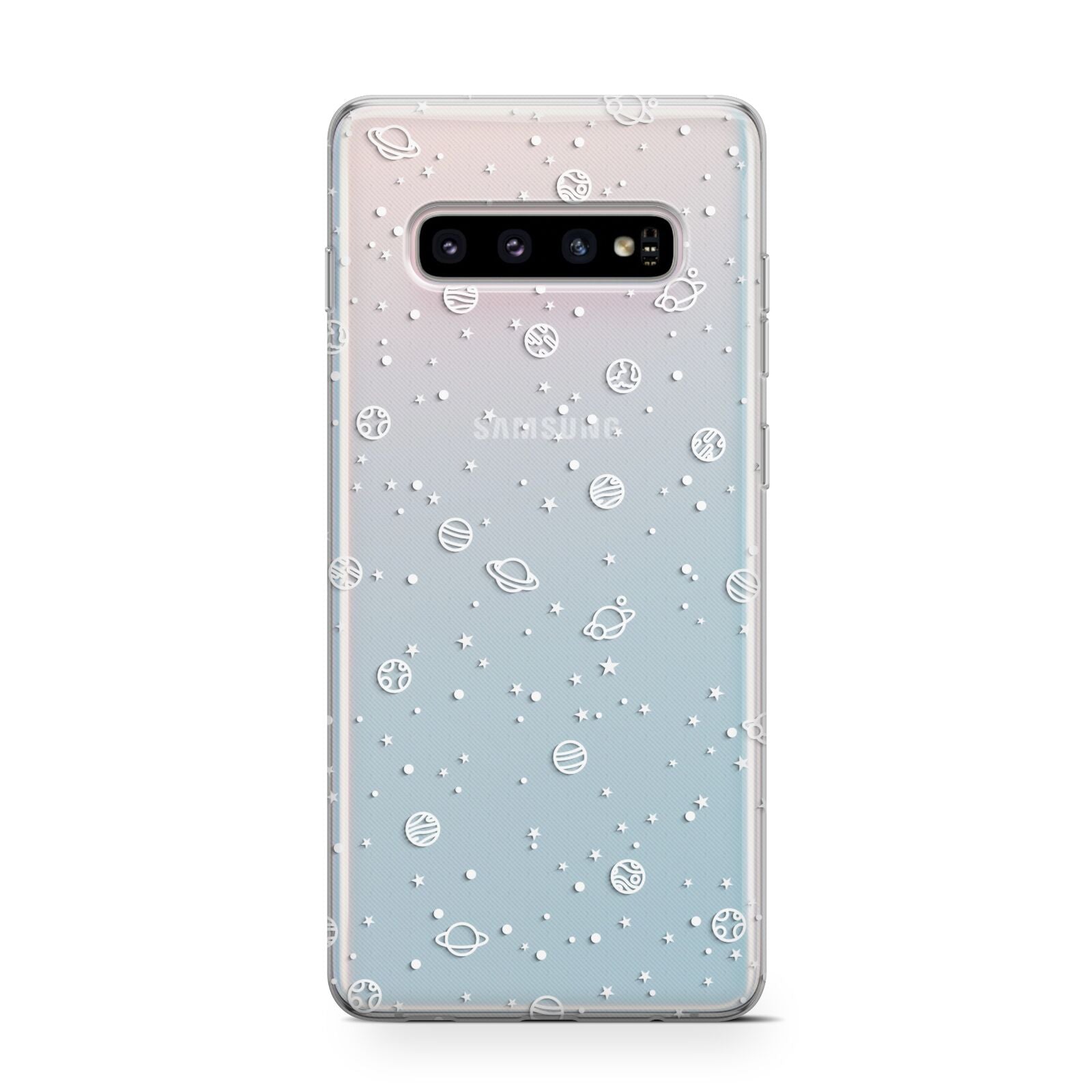 White Planets Samsung Galaxy S10 Case