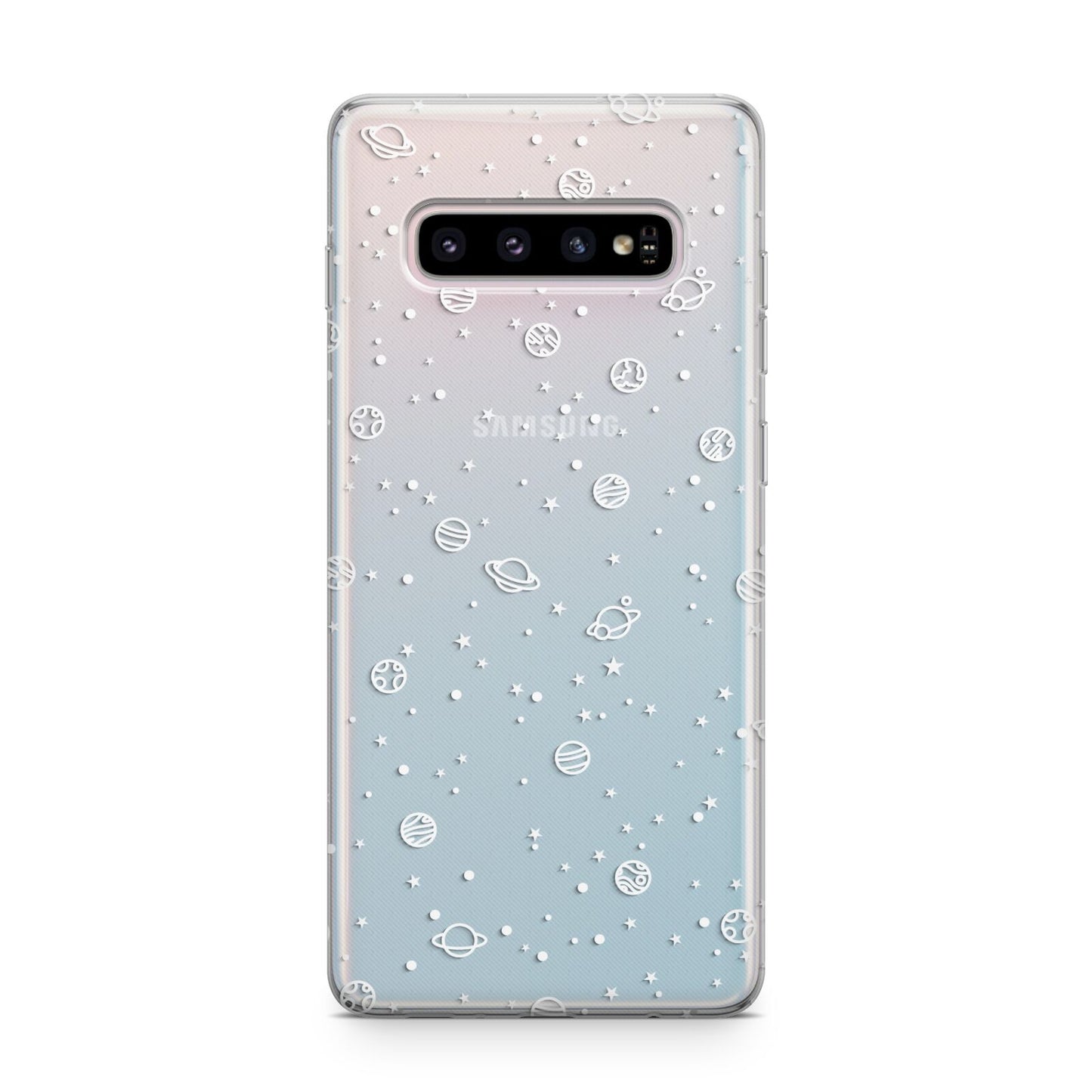 White Planets Samsung Galaxy S10 Plus Case