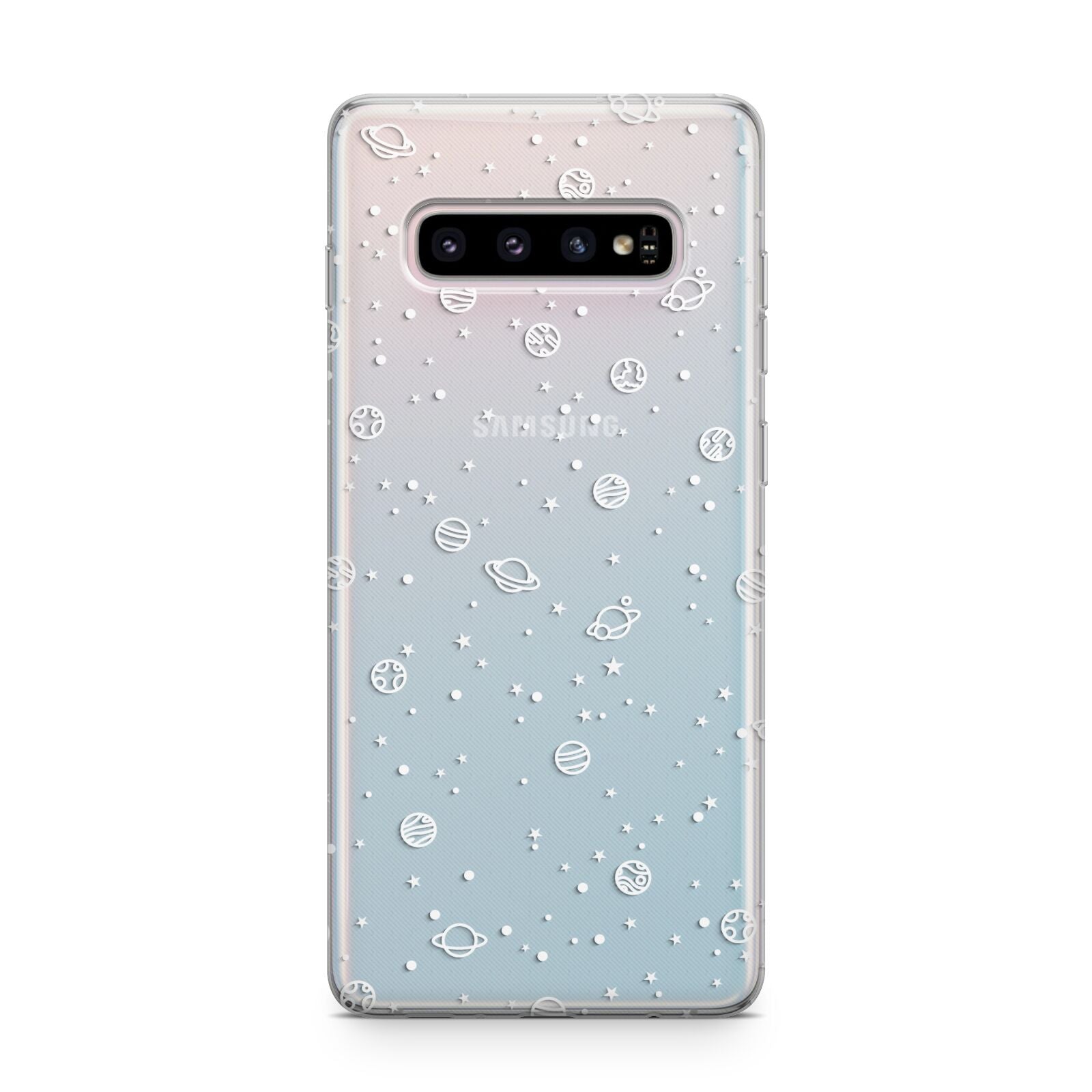 White Planets Samsung Galaxy S10 Plus Case