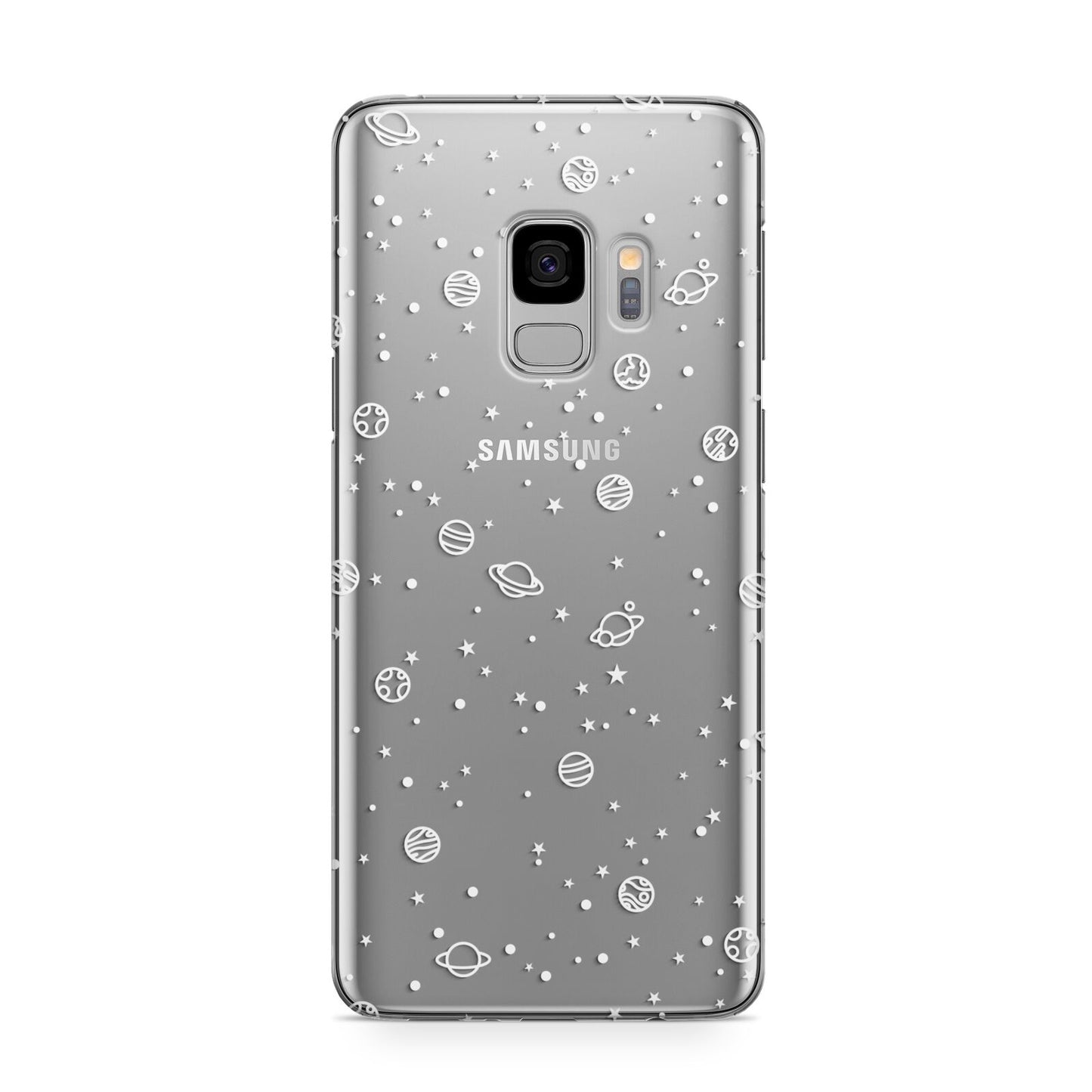 White Planets Samsung Galaxy S9 Case