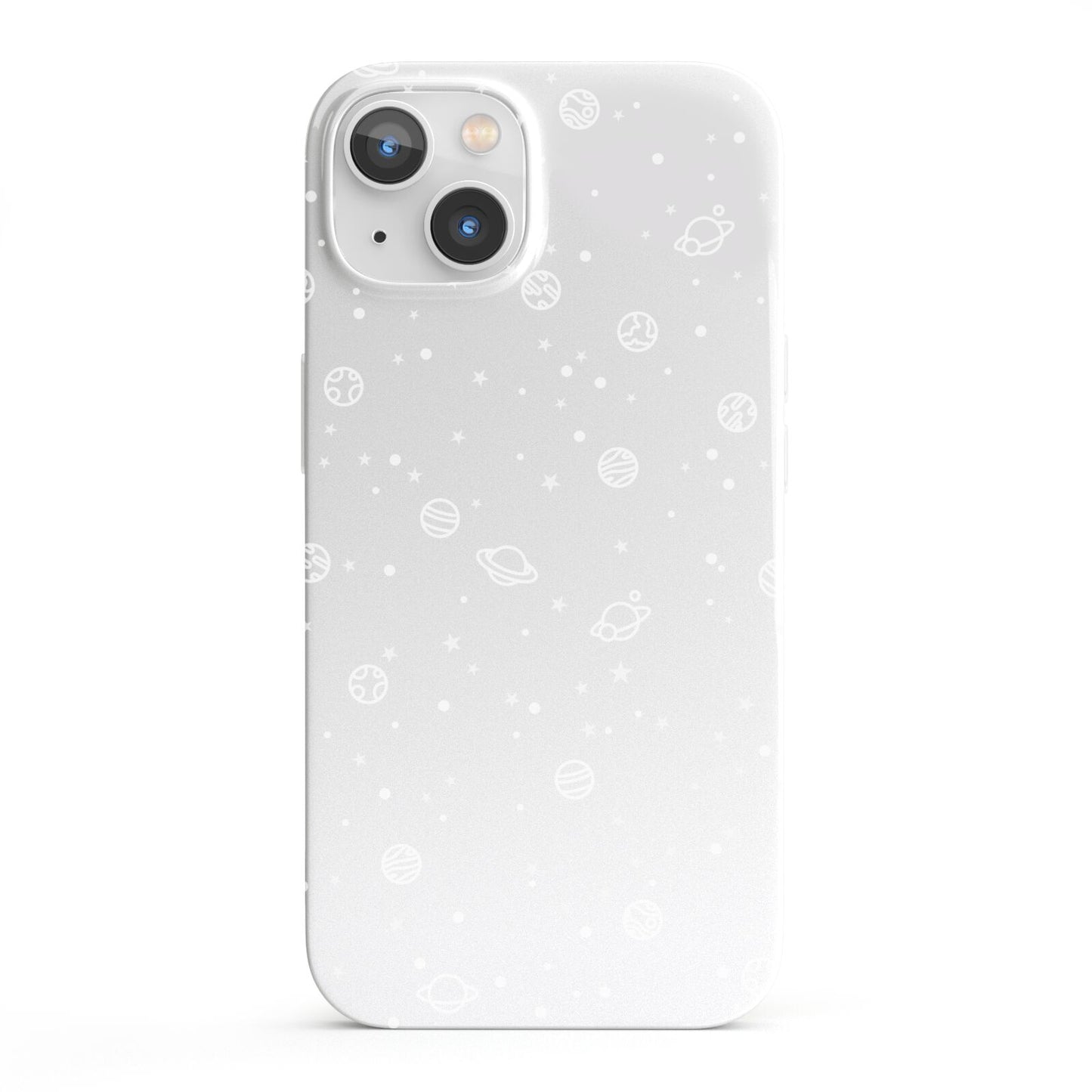 White Planets iPhone 13 Full Wrap 3D Snap Case