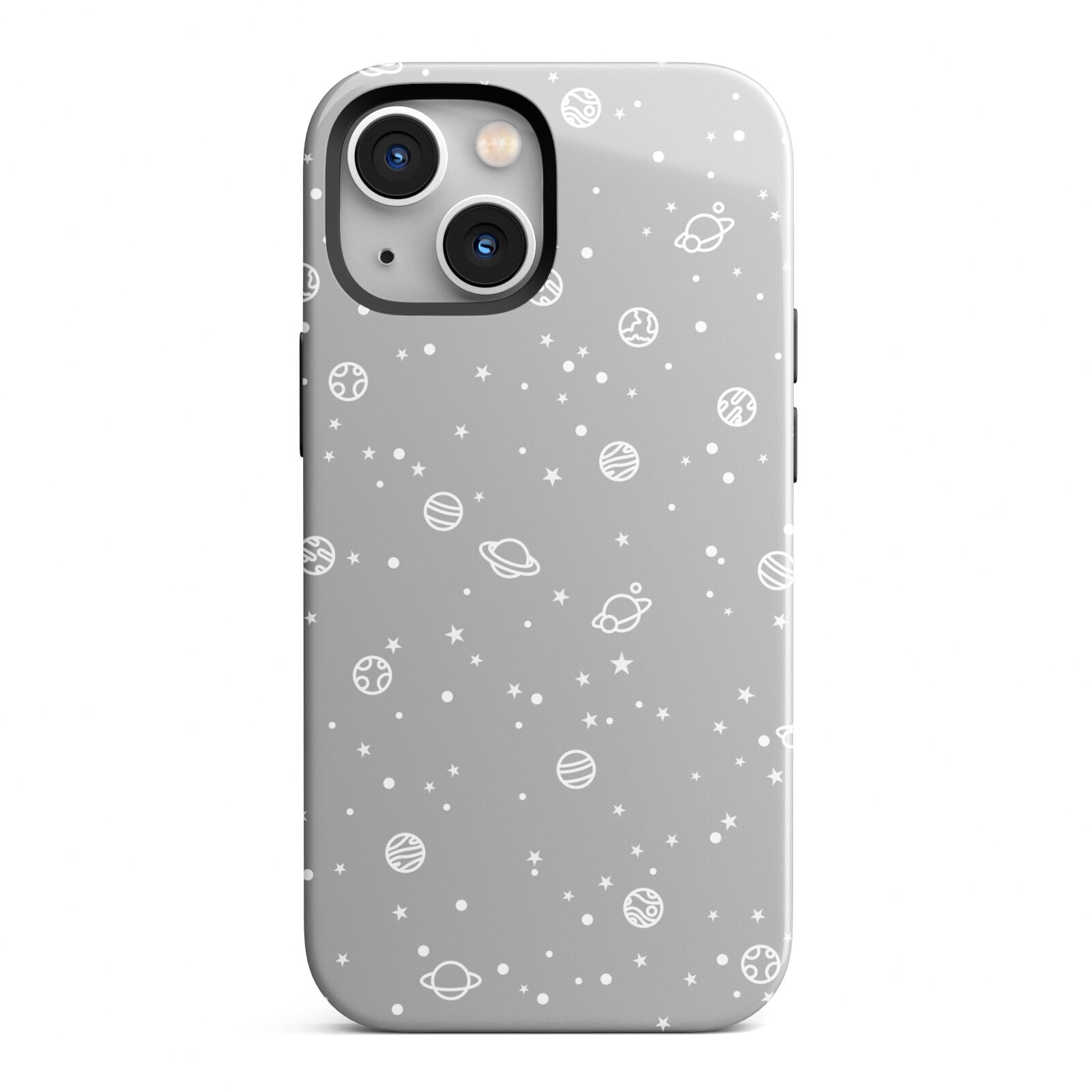 White Planets iPhone 13 Mini Full Wrap 3D Tough Case