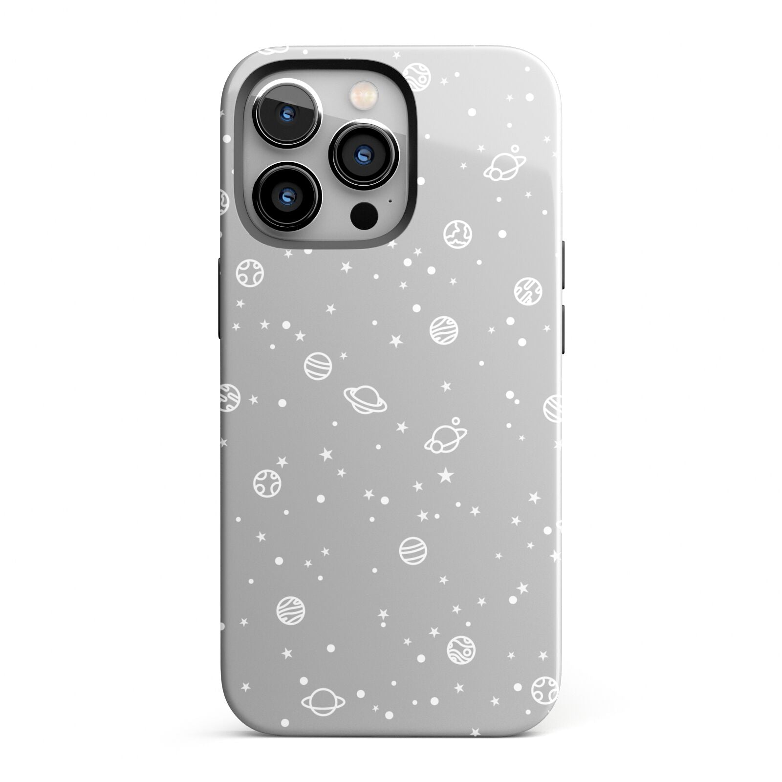 White Planets iPhone 13 Pro Full Wrap 3D Tough Case