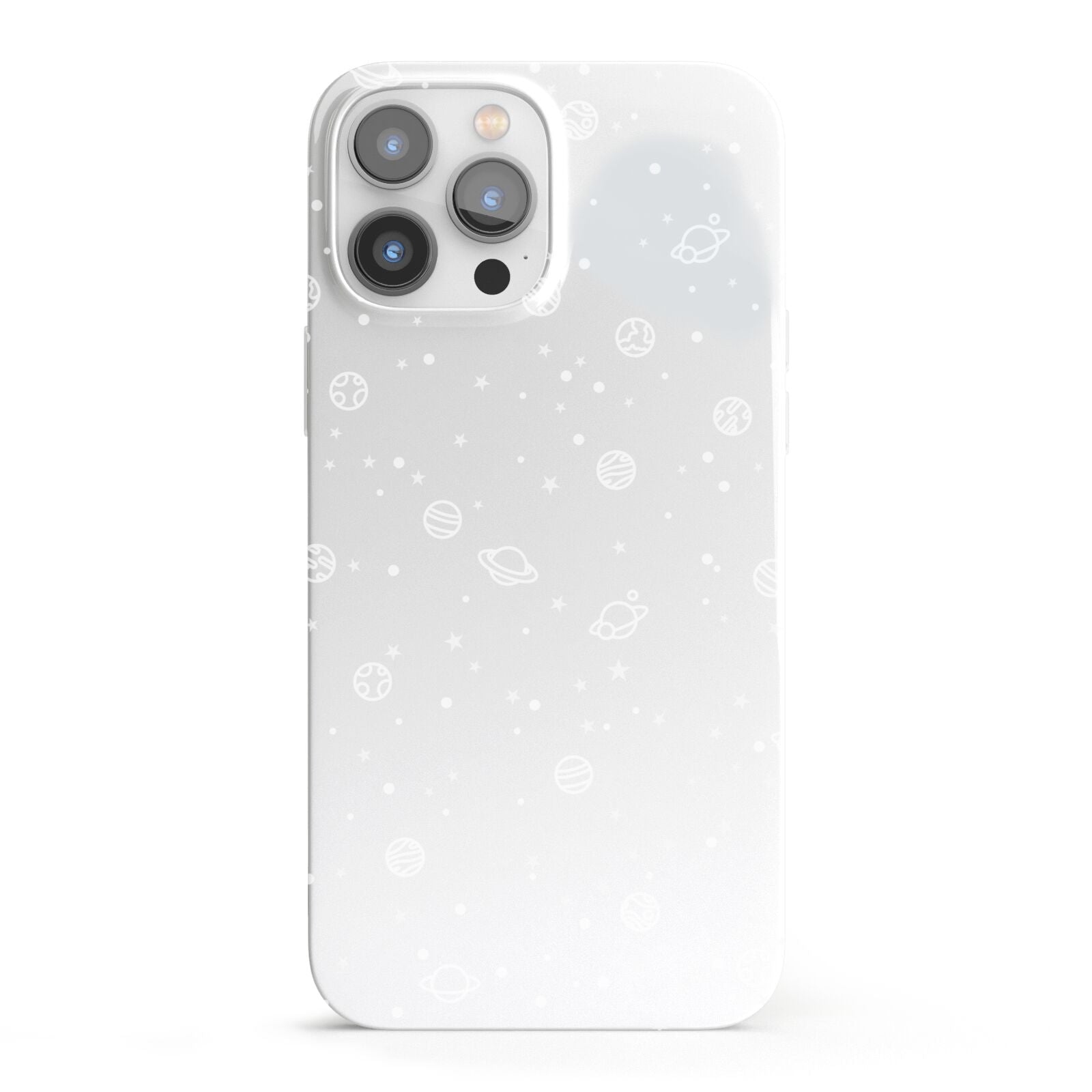 White Planets iPhone 13 Pro Max Full Wrap 3D Snap Case