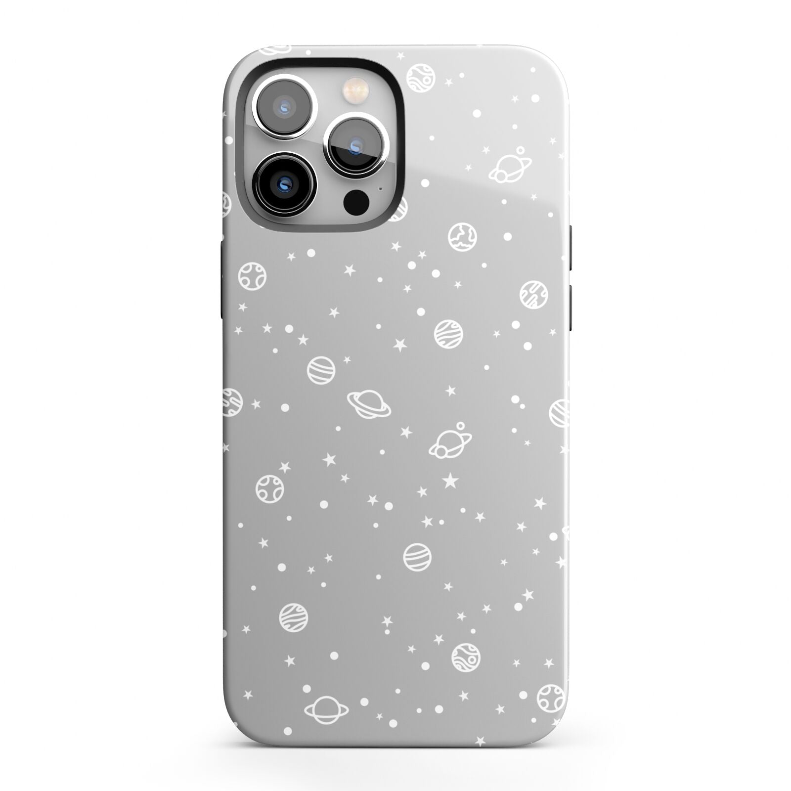 White Planets iPhone 13 Pro Max Full Wrap 3D Tough Case