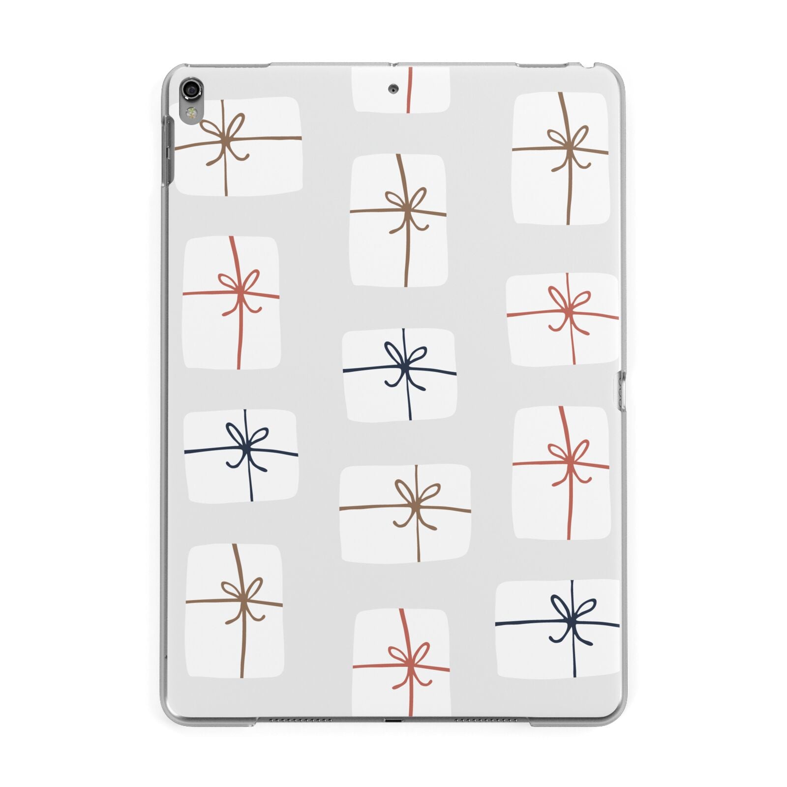 White Presents Apple iPad Grey Case