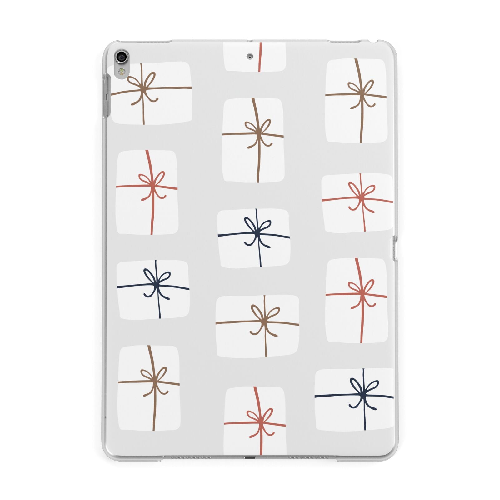 White Presents Apple iPad Silver Case