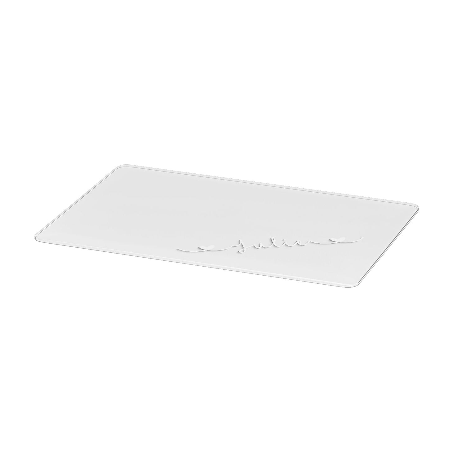 White Sloped Handwritten Name Apple MacBook Case Only