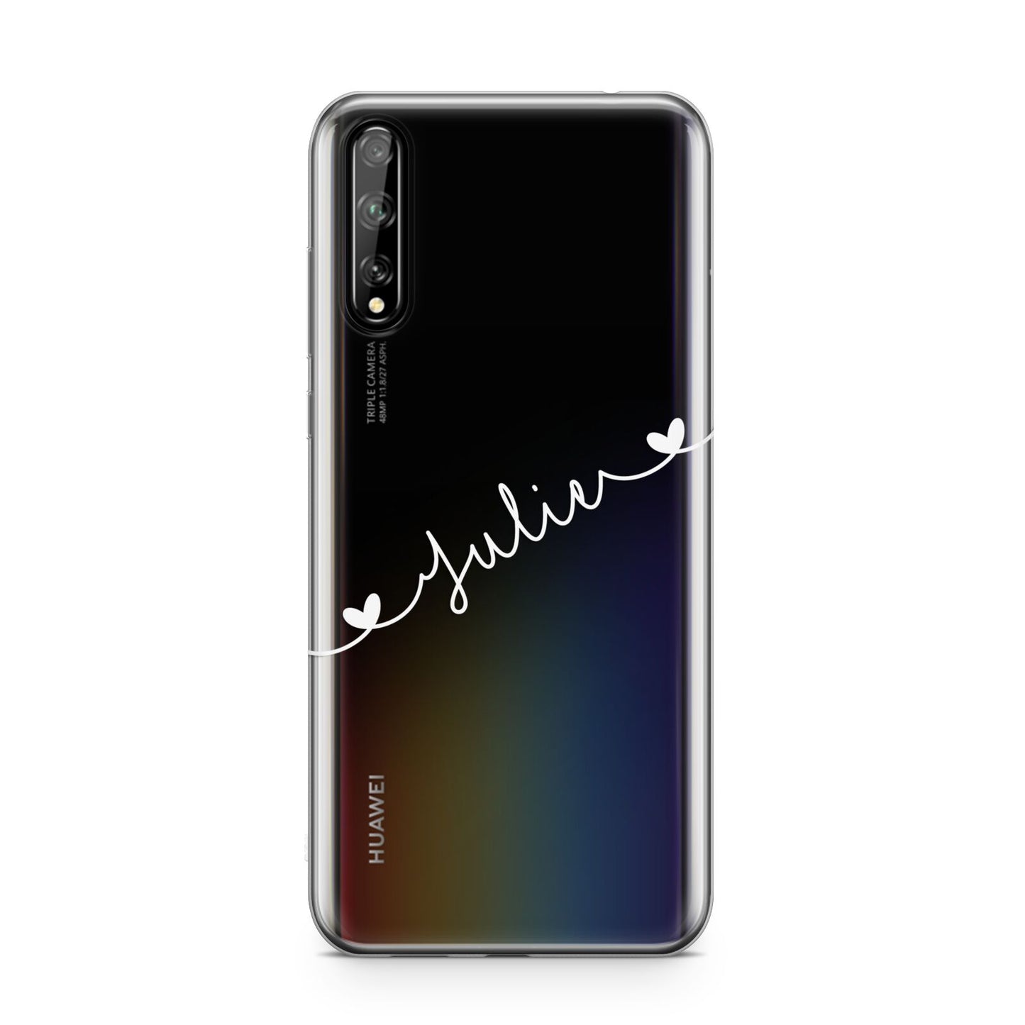 White Sloped Handwritten Name Huawei Enjoy 10s Phone Case