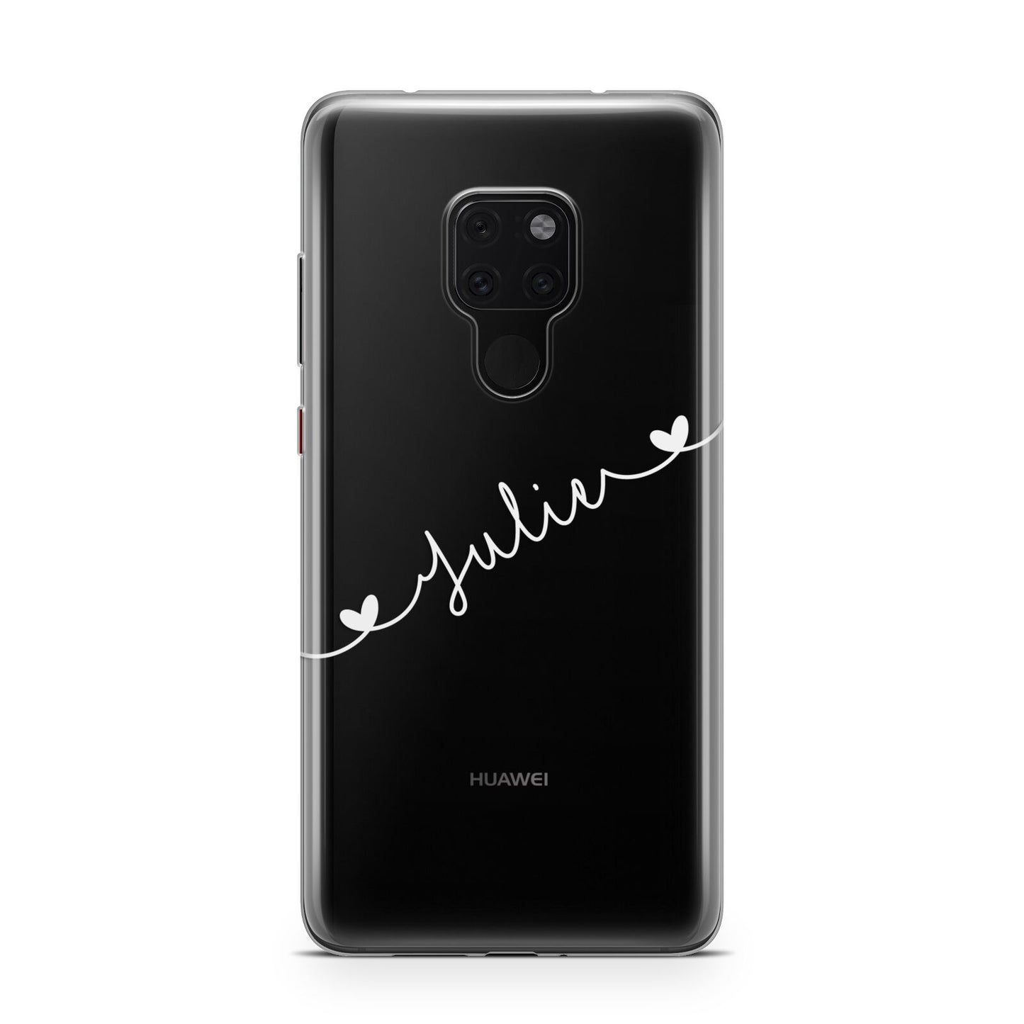 White Sloped Handwritten Name Huawei Mate 20 Phone Case