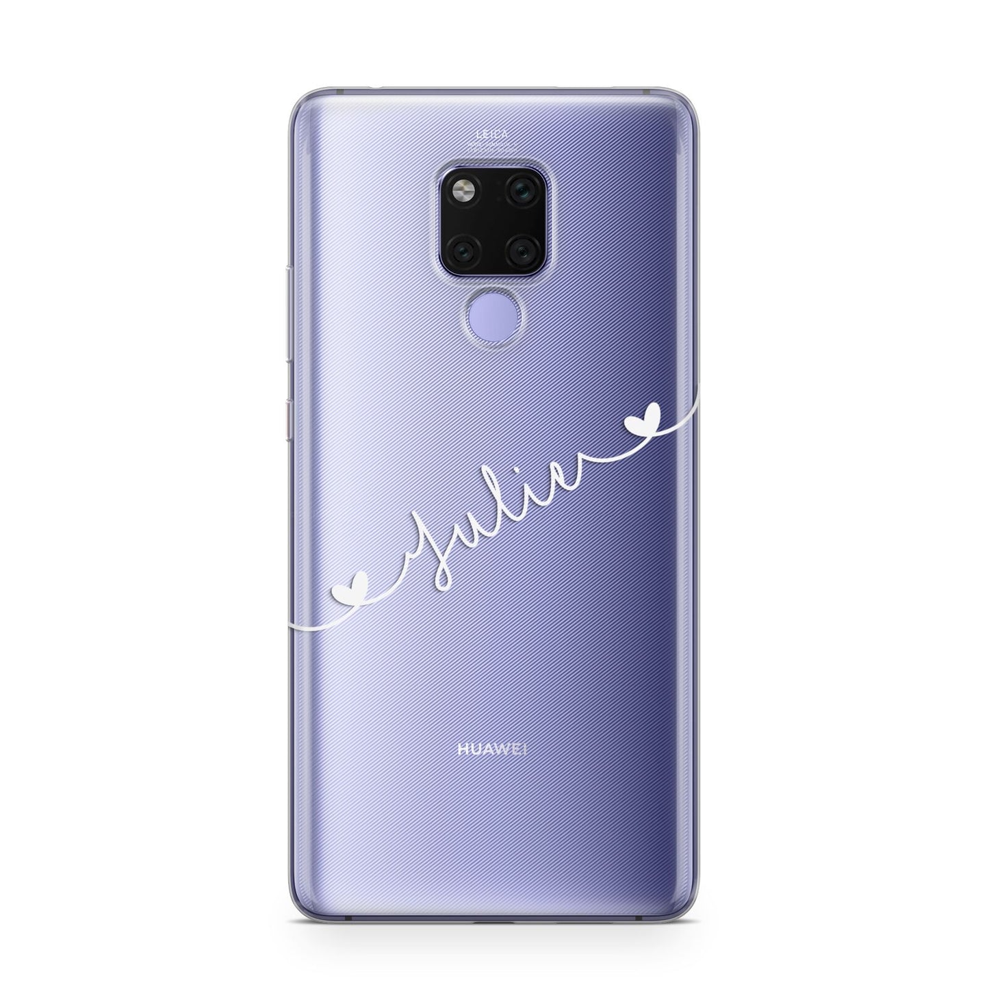 White Sloped Handwritten Name Huawei Mate 20X Phone Case