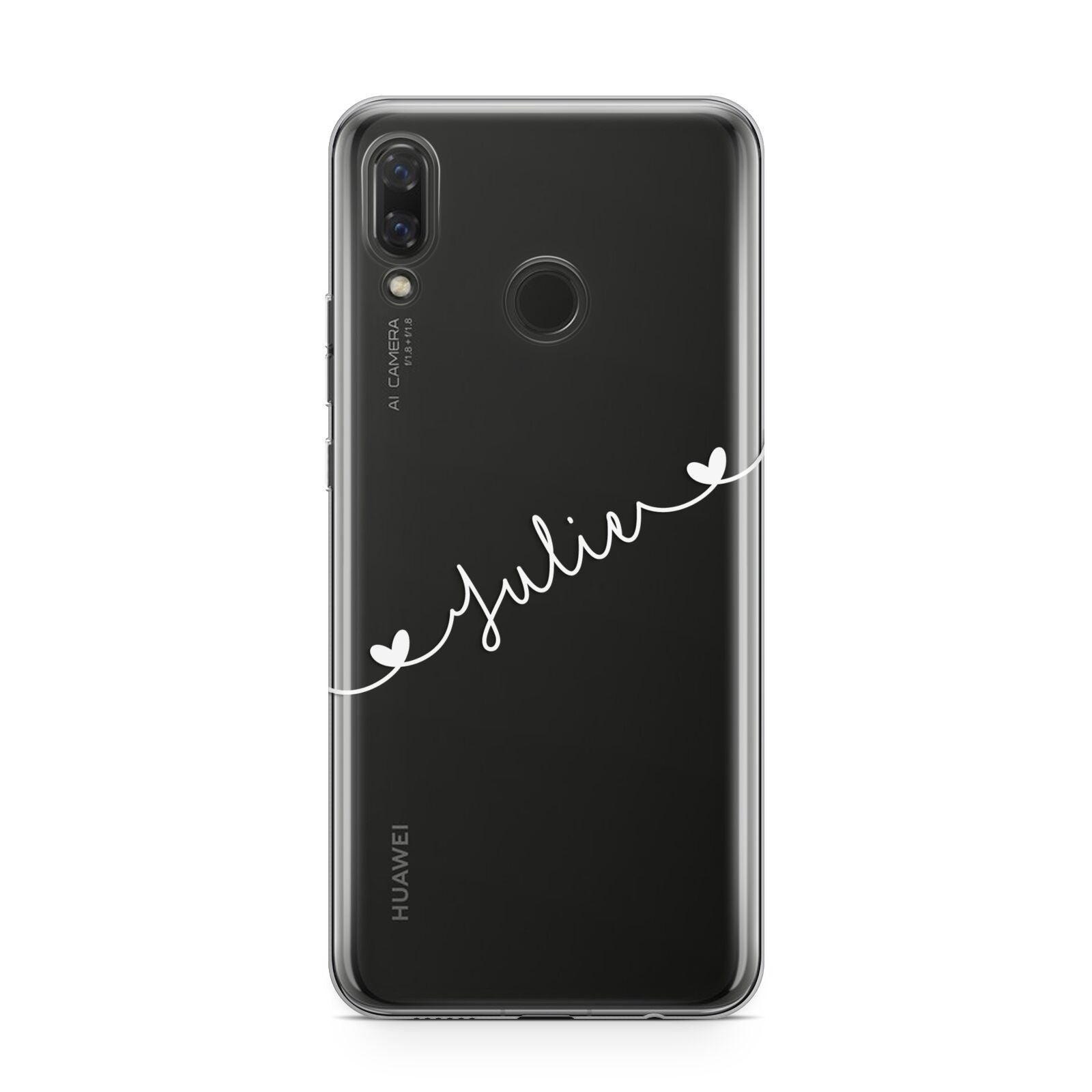 White Sloped Handwritten Name Huawei Nova 3 Phone Case