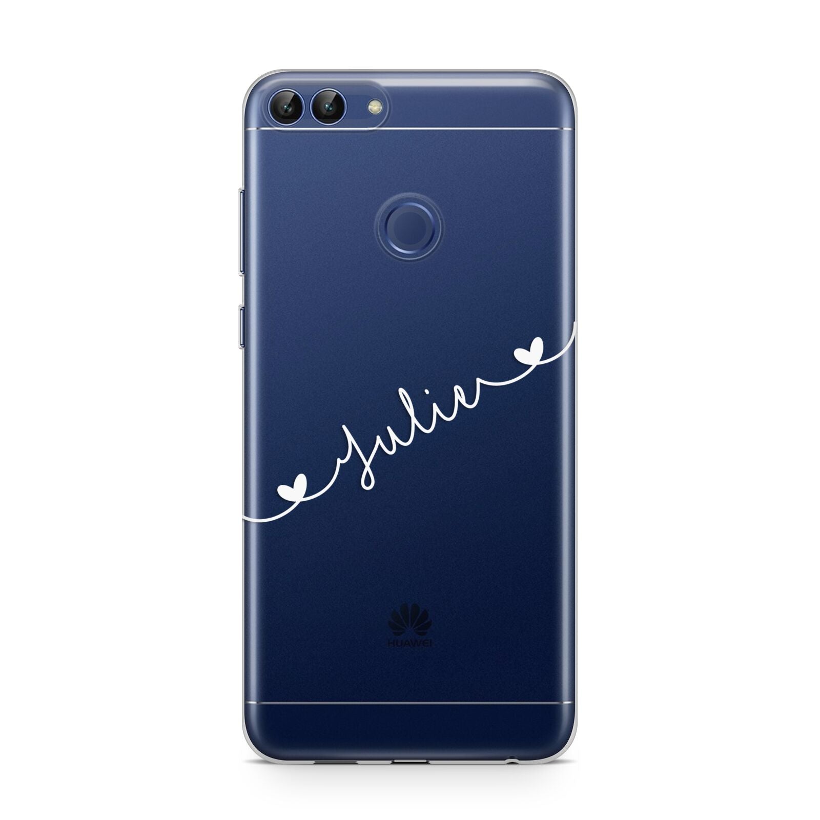 White Sloped Handwritten Name Huawei P Smart Case