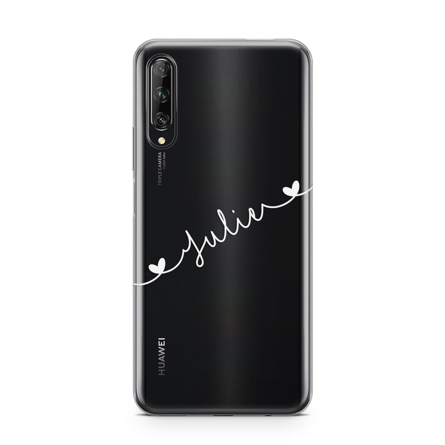 White Sloped Handwritten Name Huawei P Smart Pro 2019