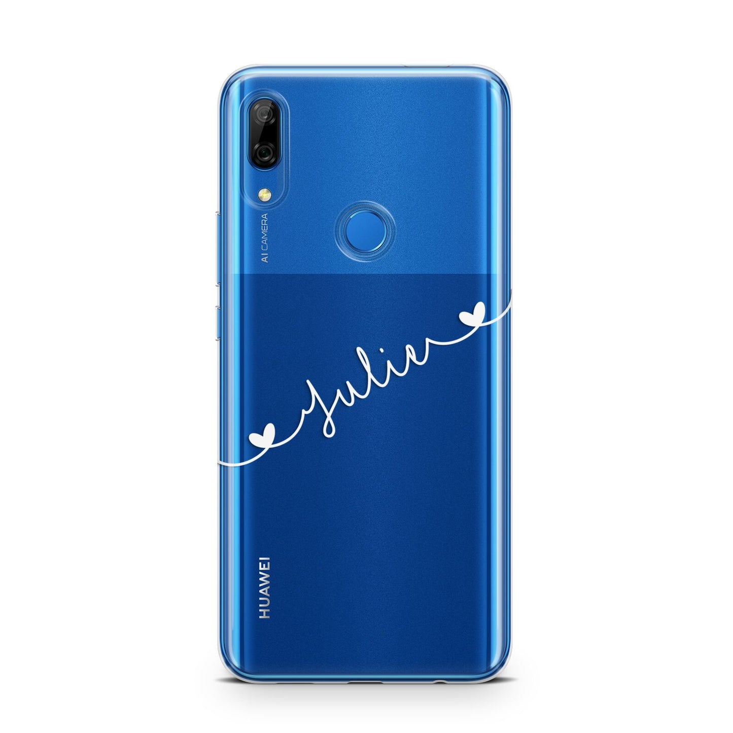 White Sloped Handwritten Name Huawei P Smart Z