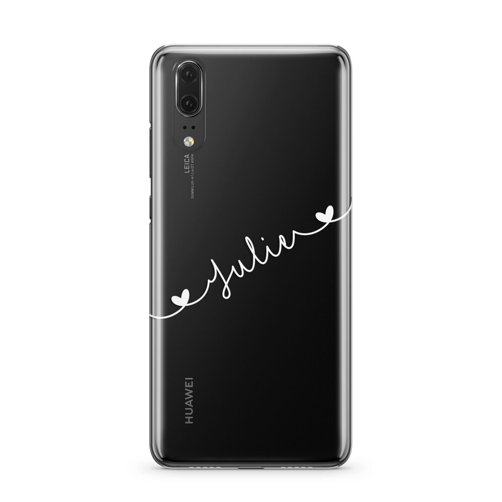 White Sloped Handwritten Name Huawei P20 Phone Case