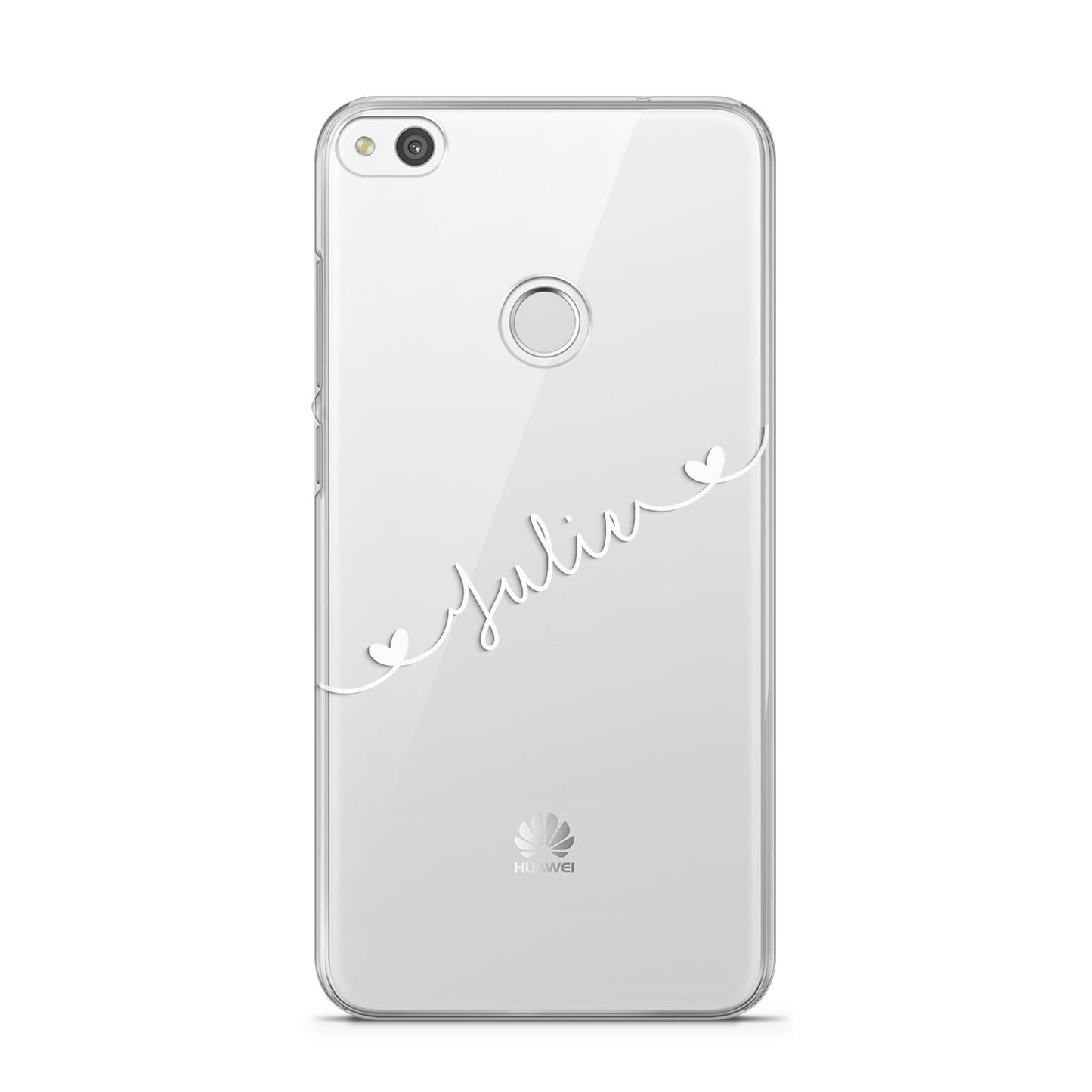 White Sloped Handwritten Name Huawei P8 Lite Case