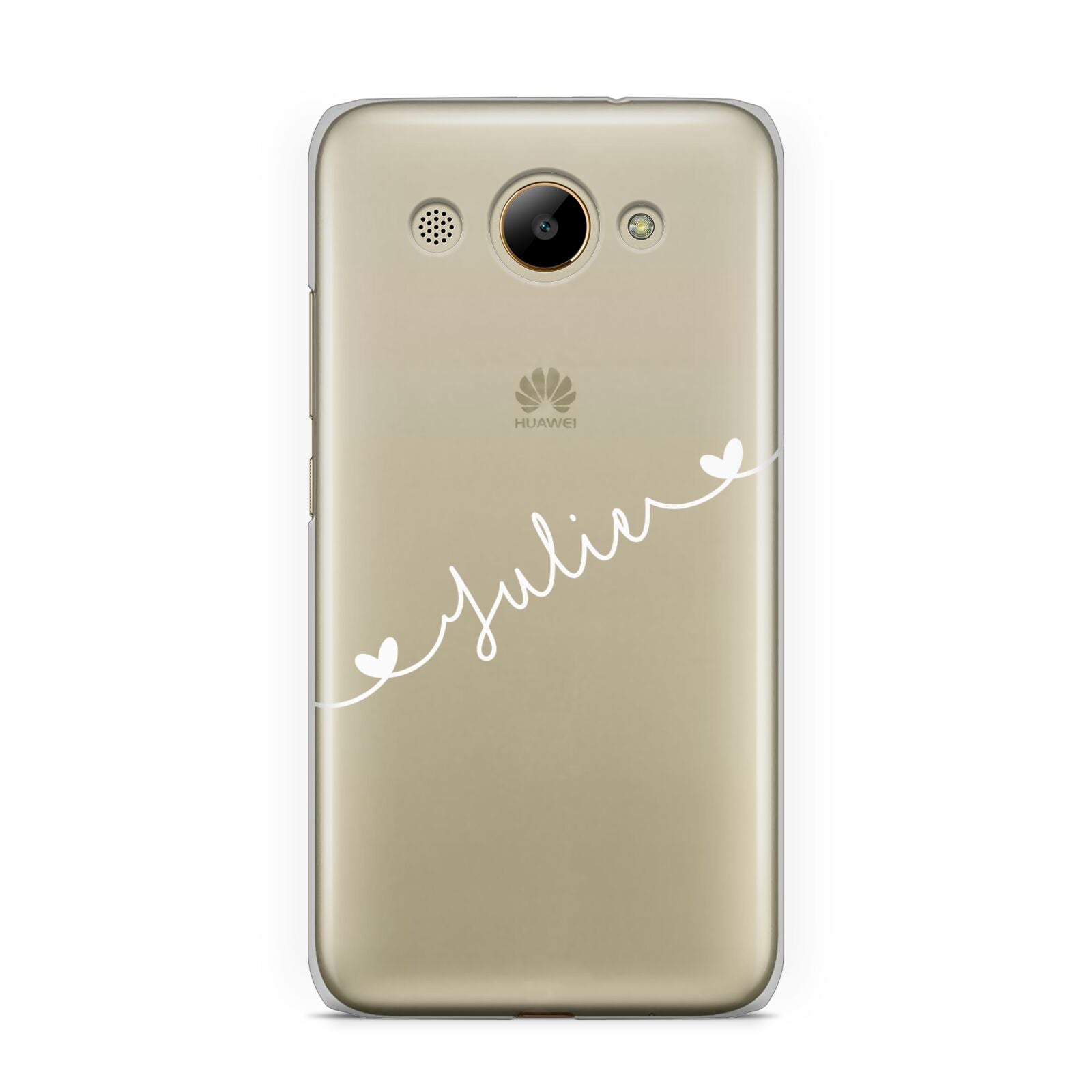 White Sloped Handwritten Name Huawei Y3 2017