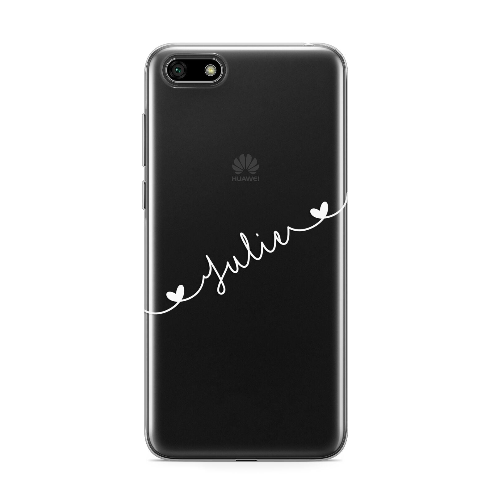 White Sloped Handwritten Name Huawei Y5 Prime 2018 Phone Case