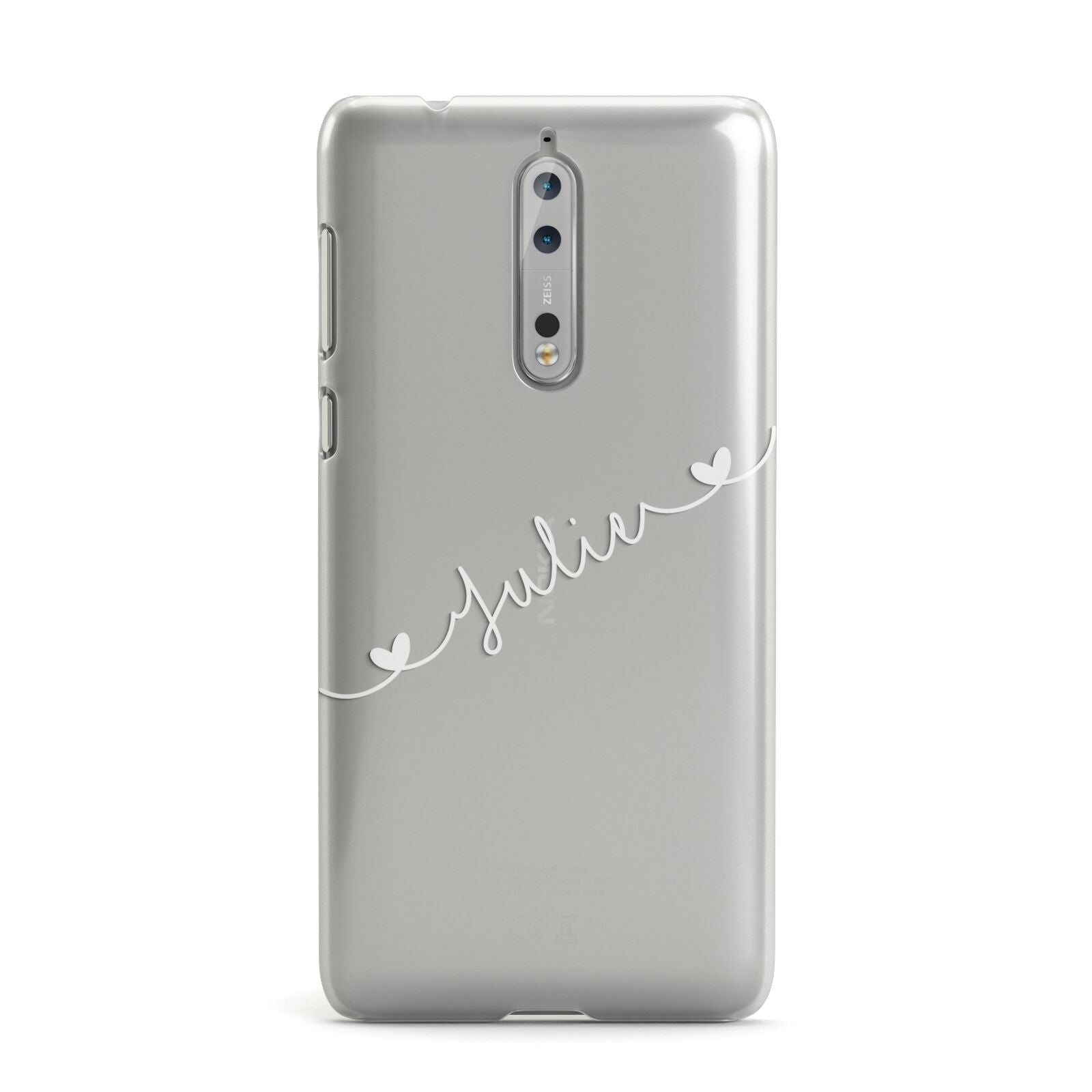 White Sloped Handwritten Name Nokia Case