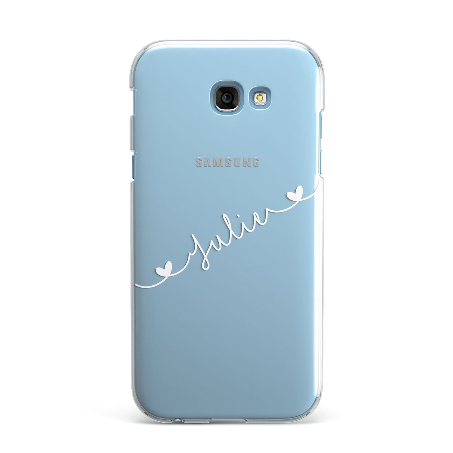 White Sloped Handwritten Name Samsung Galaxy A7 2017 Case